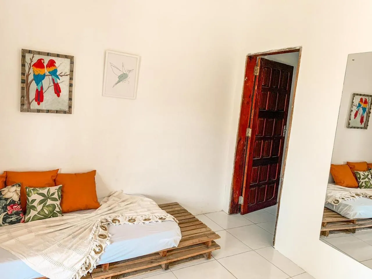 Bed in Pousada La Goduria