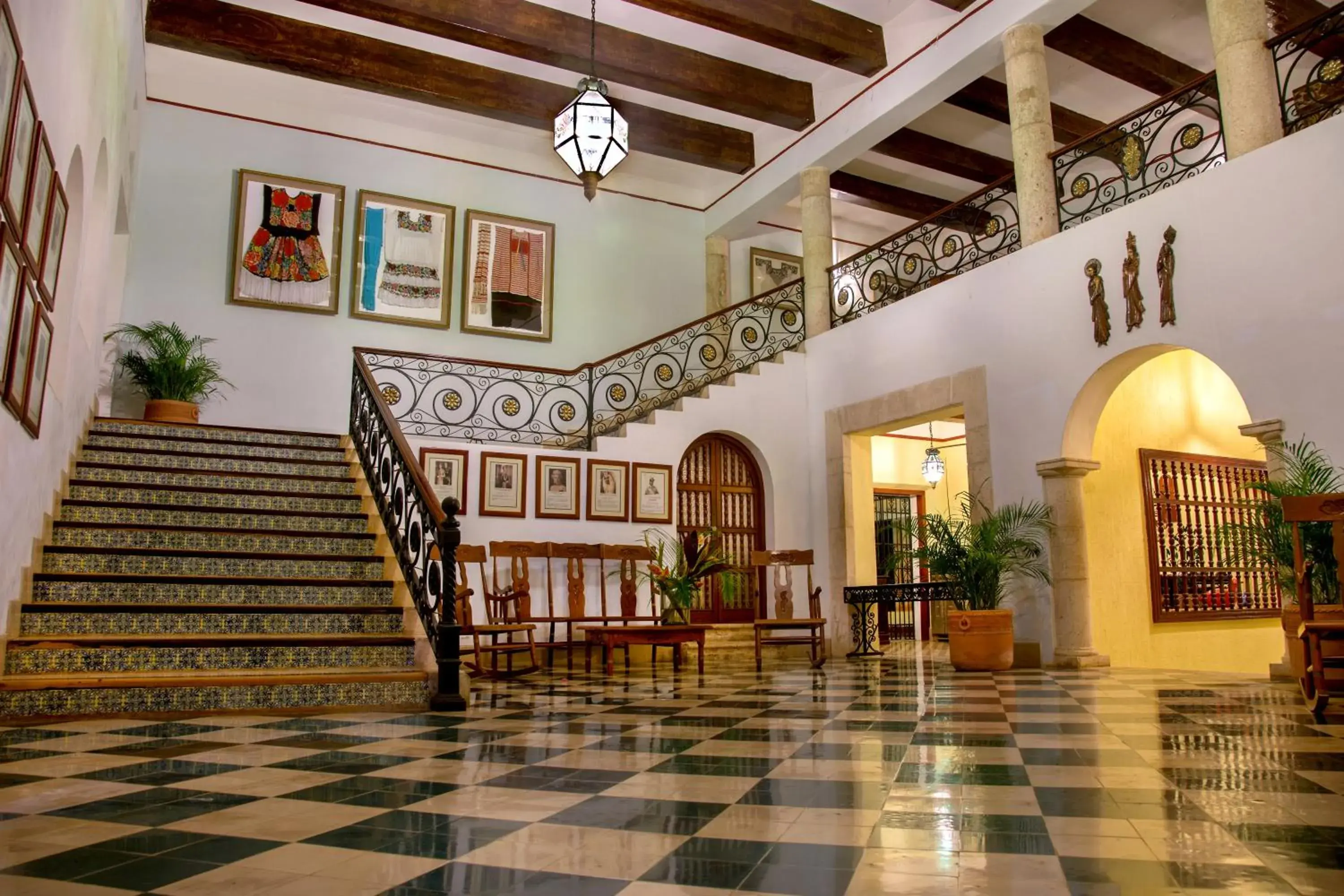 Lobby or reception in Hacienda Uxmal Plantation & Museum Lobby or reception in Hacienda Uxmal Plantation & Museum