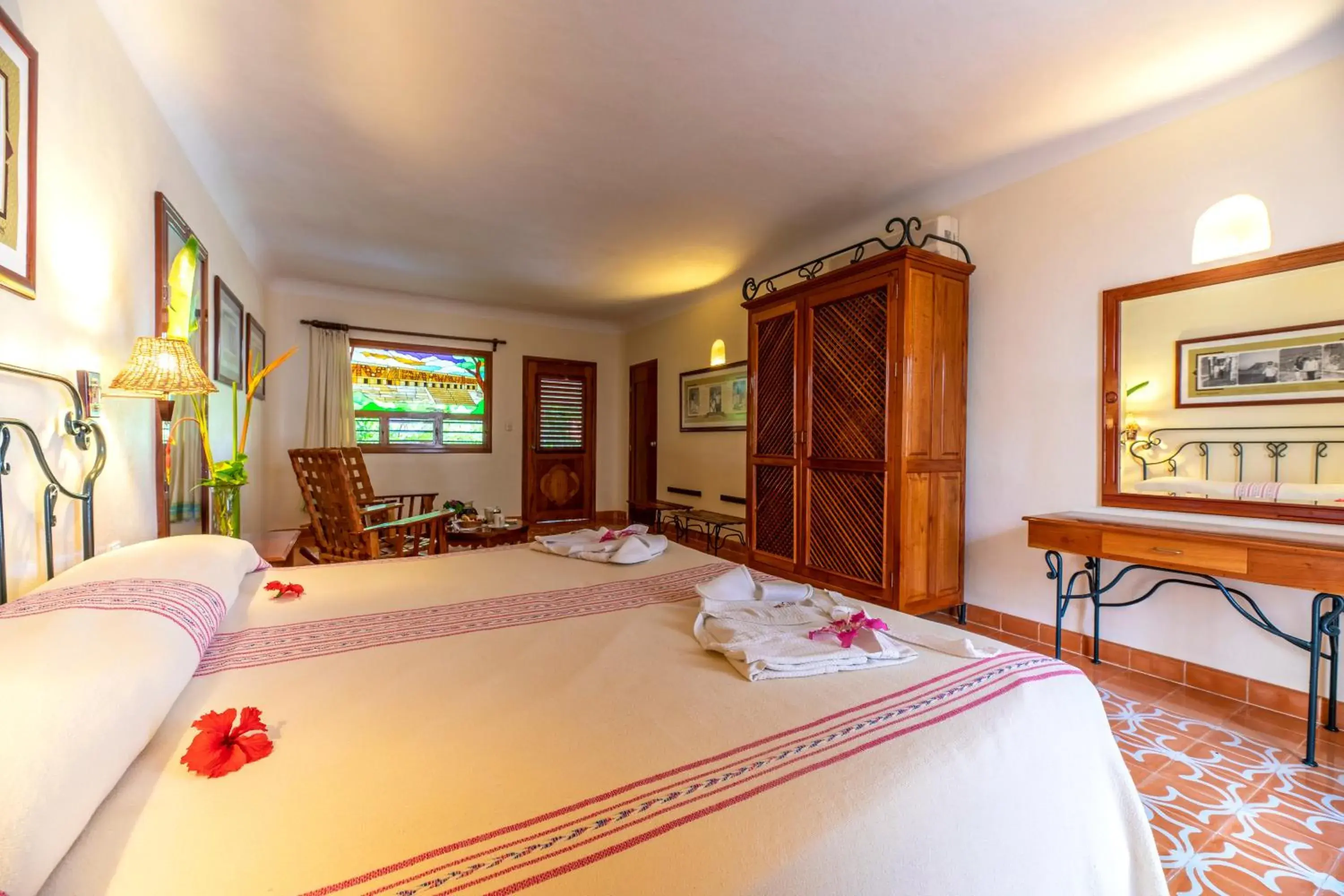 Bedroom, Bed in Hacienda Uxmal Plantation & Museum Bedroom, Bed in Hacienda Uxmal Plantation & Museum