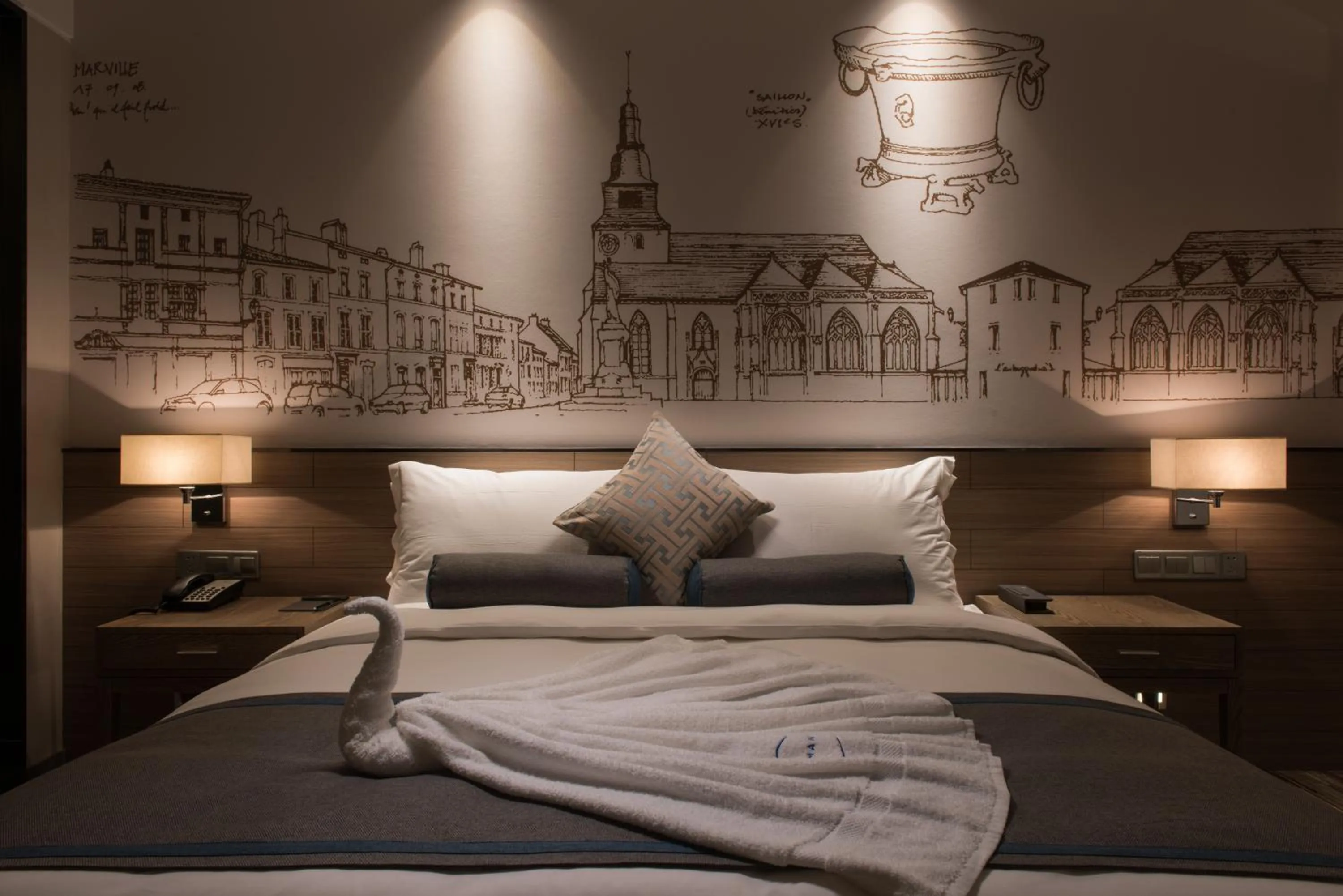 Bed in Chengdu Prolit Hotel