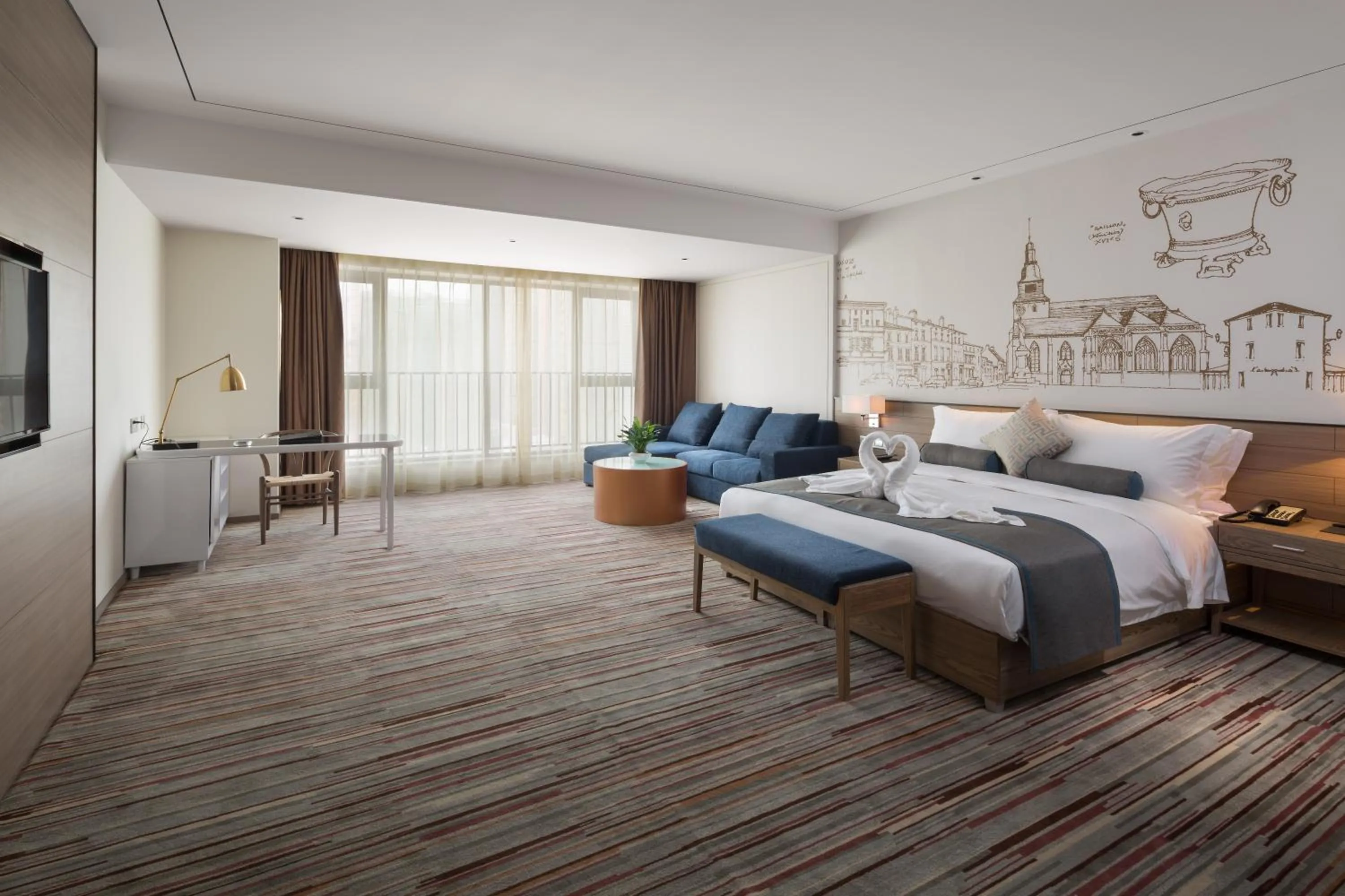 Bed in Chengdu Prolit Hotel