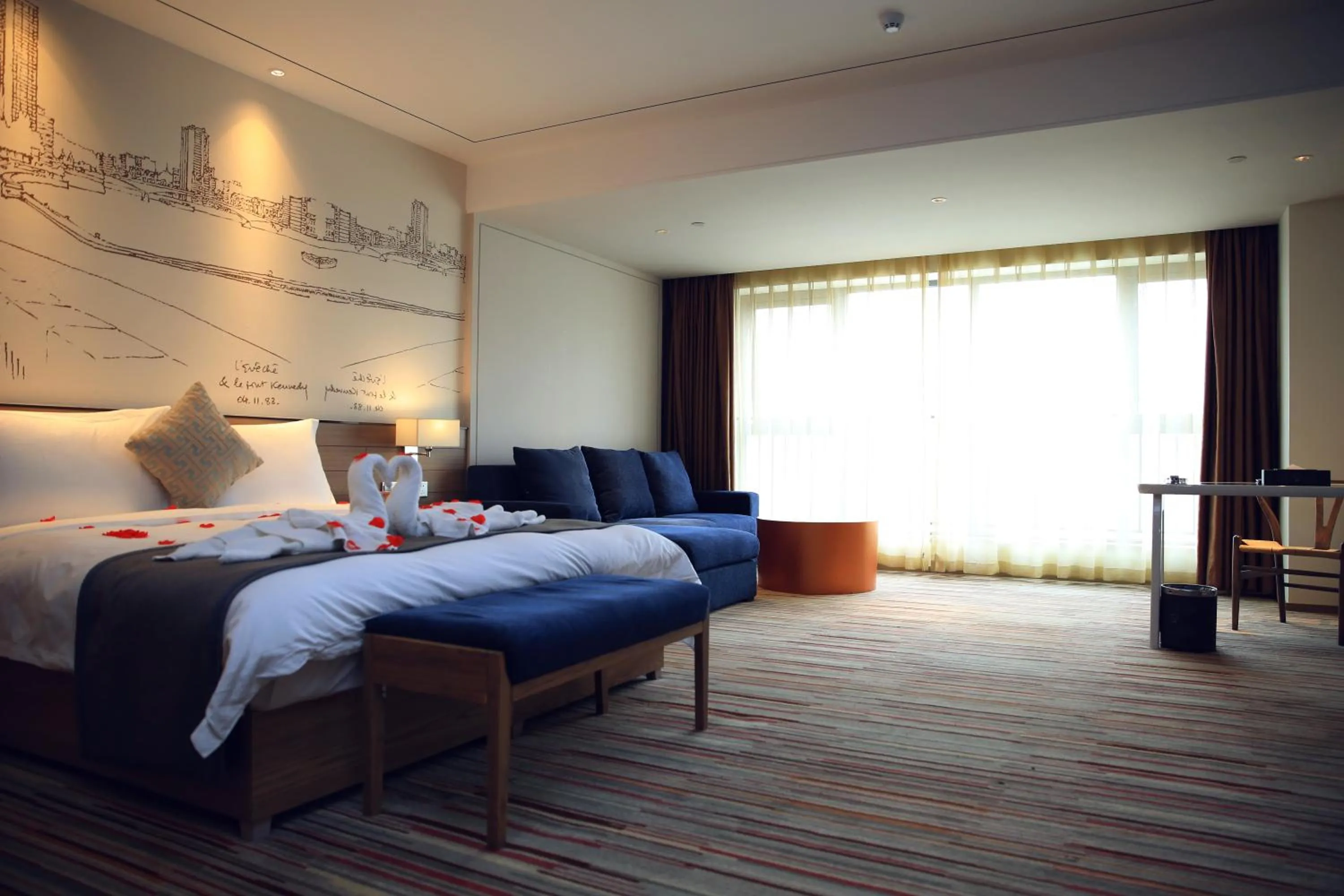 Bed in Chengdu Prolit Hotel