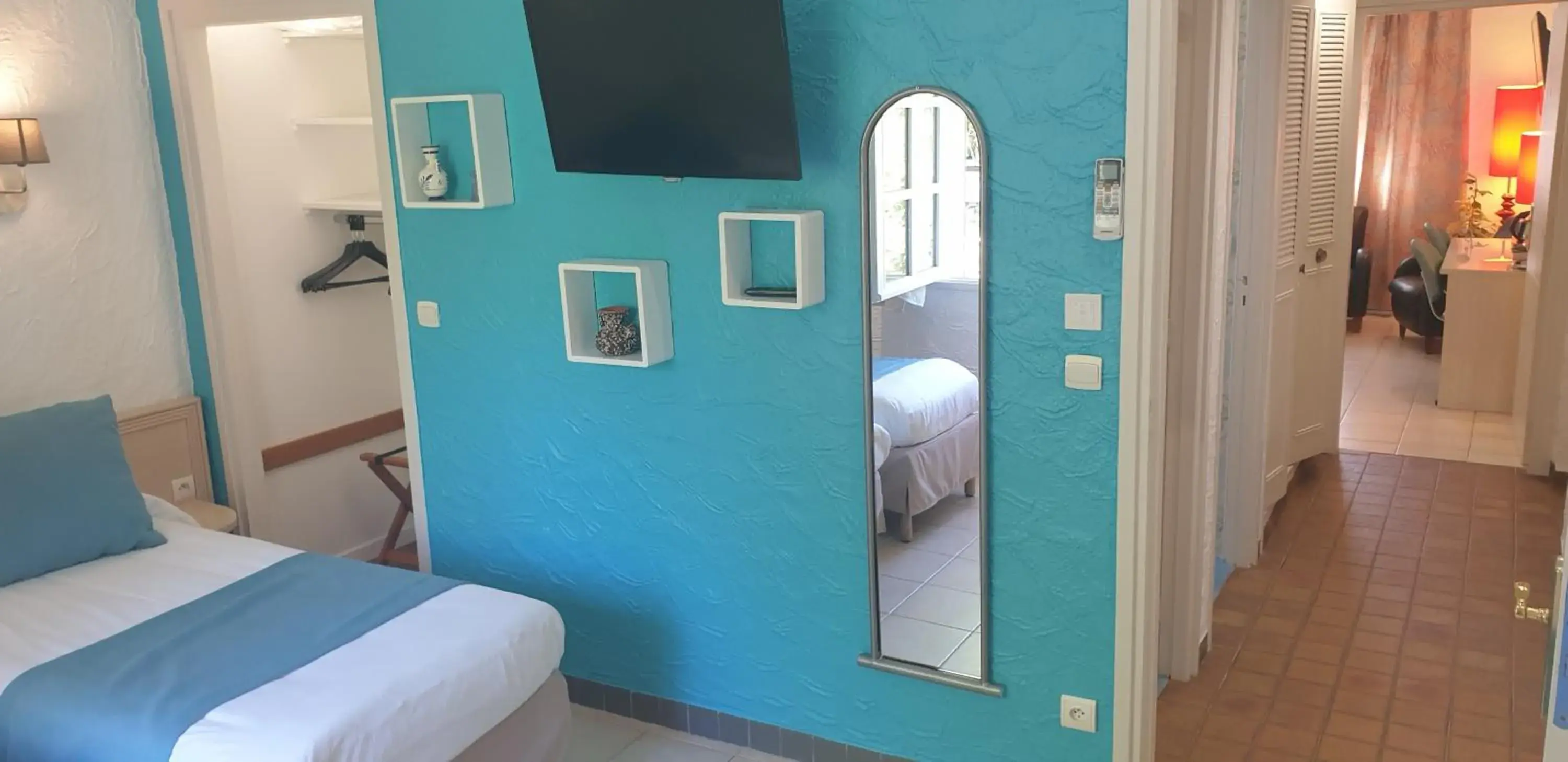 Bed in Logis Hôtel & Restaurant Le Fleurance Bed in Logis Hôtel & Restaurant Le Fleurance