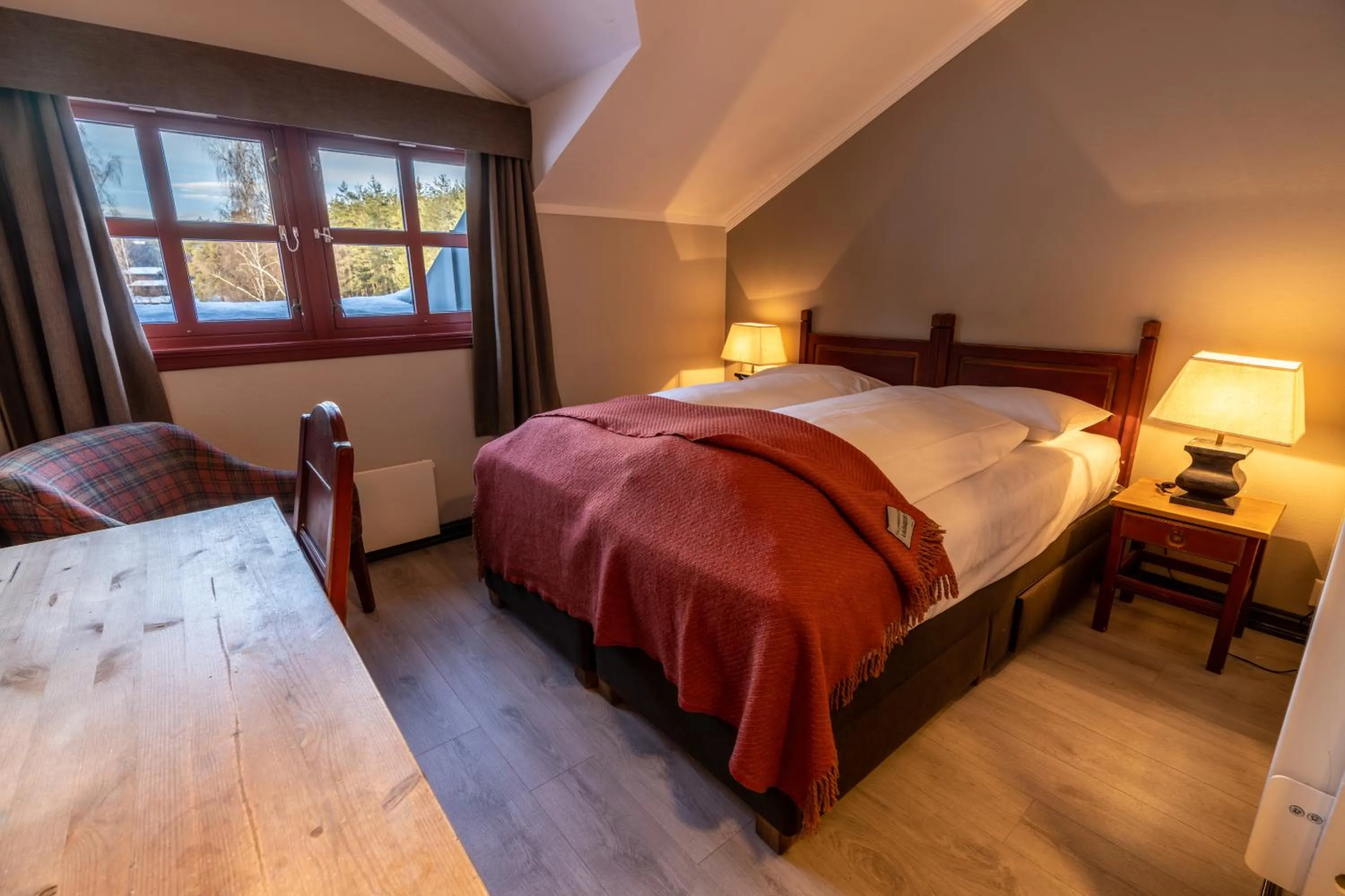 Bed in Hunderfossen Hotel & Resort