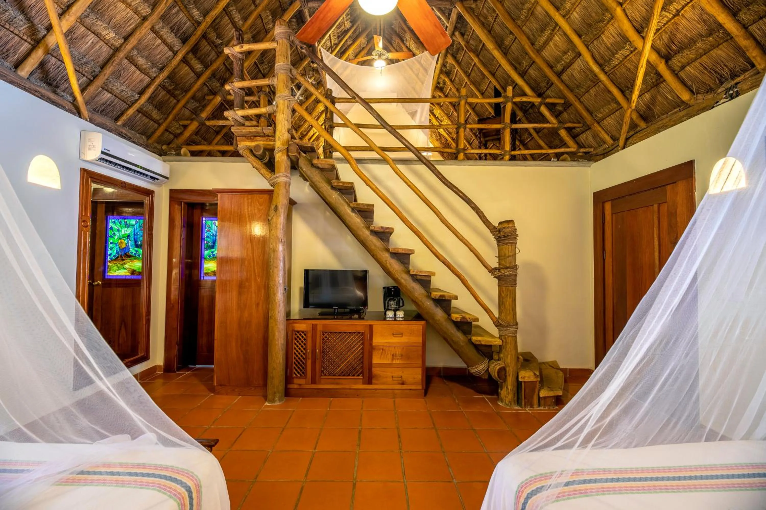 Bed in The Lodge At Uxmal