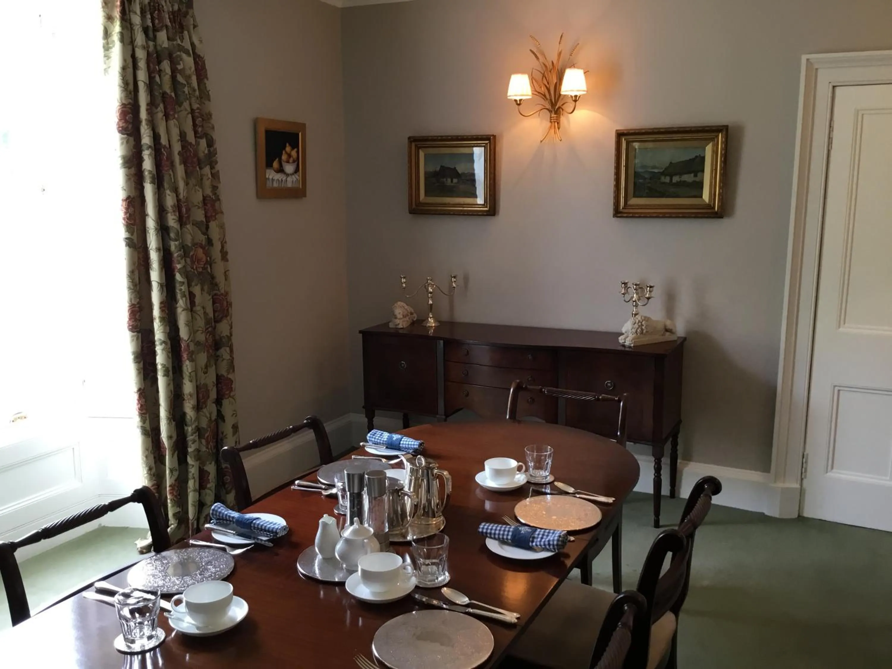 Dining area in Bedrule Old Manse B&B