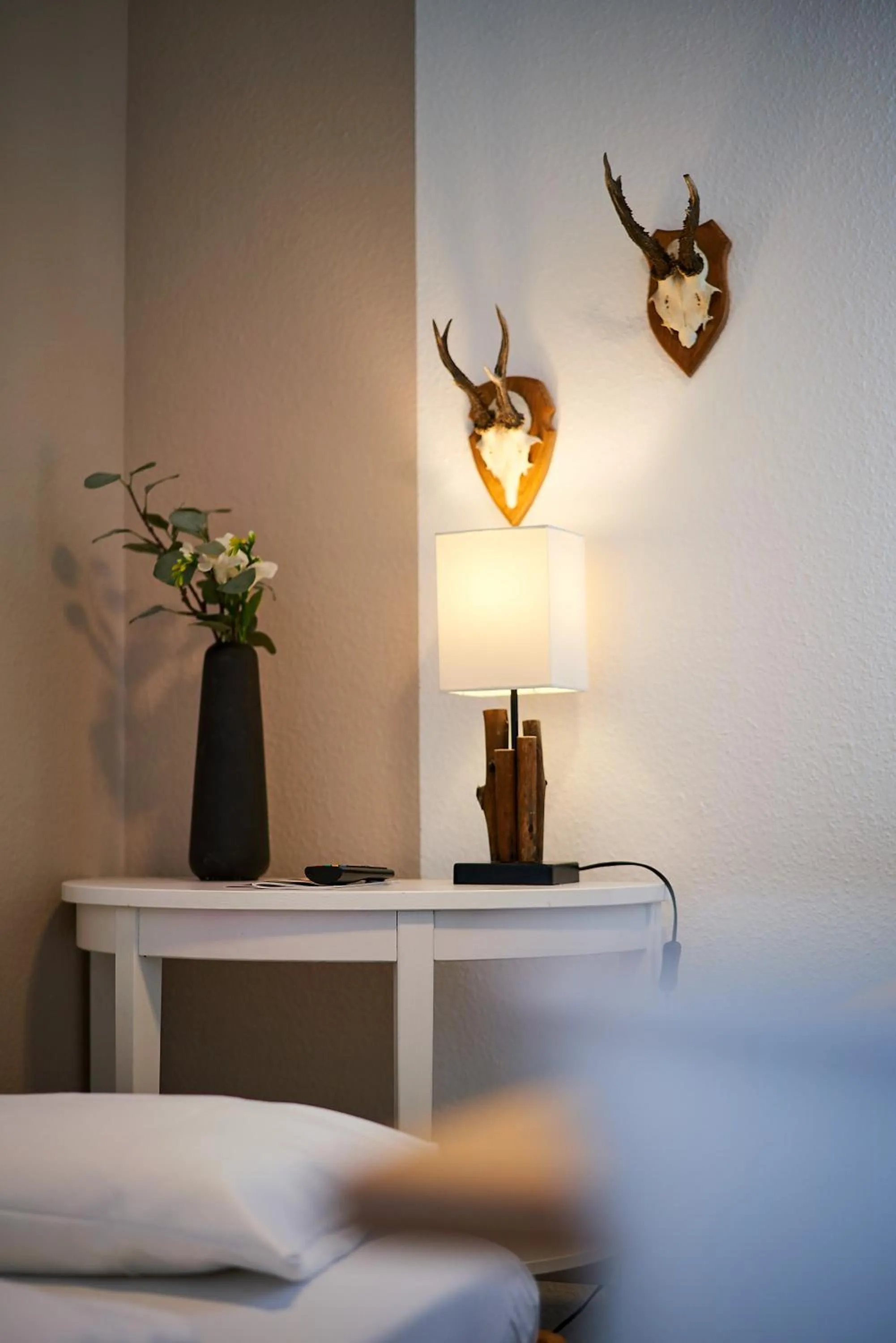 Decorative detail, Bed in Landgasthof Hirsch