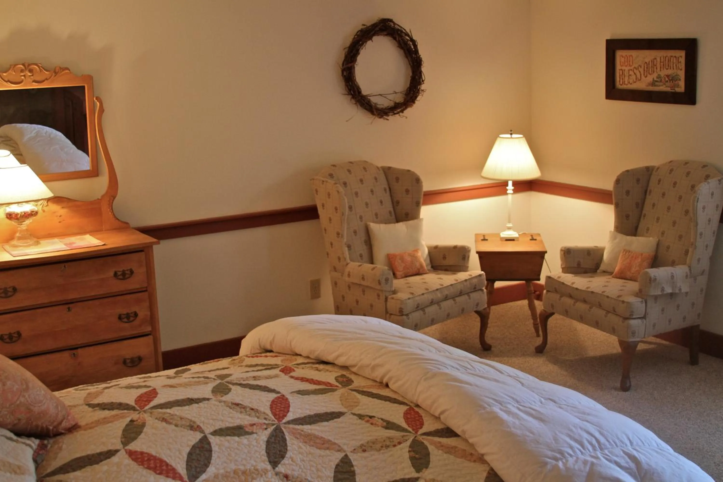 Bed in The Featherbed Inn & Nordic Spa