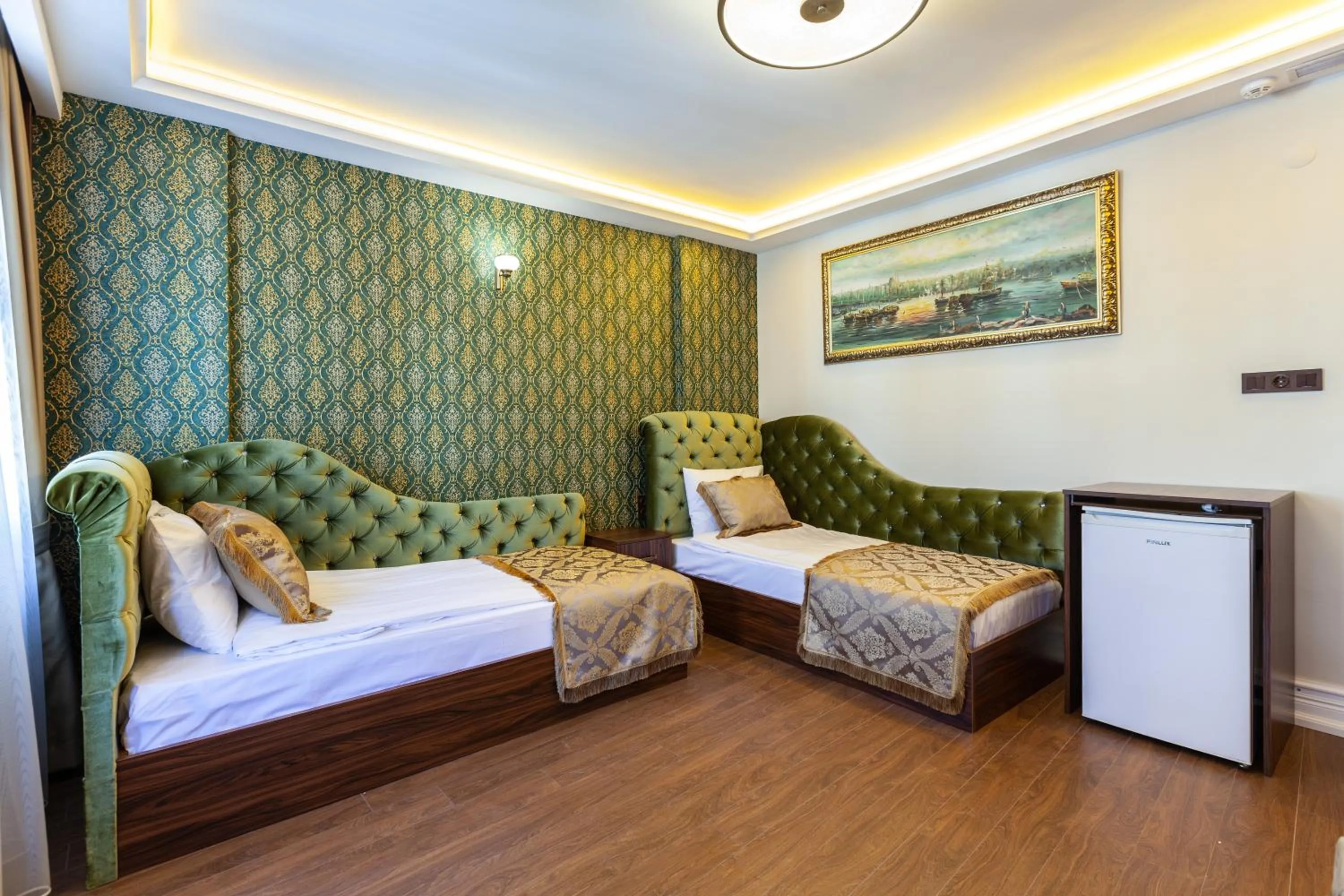 Living room, Bed in Rose Mansion by Otantik Suites