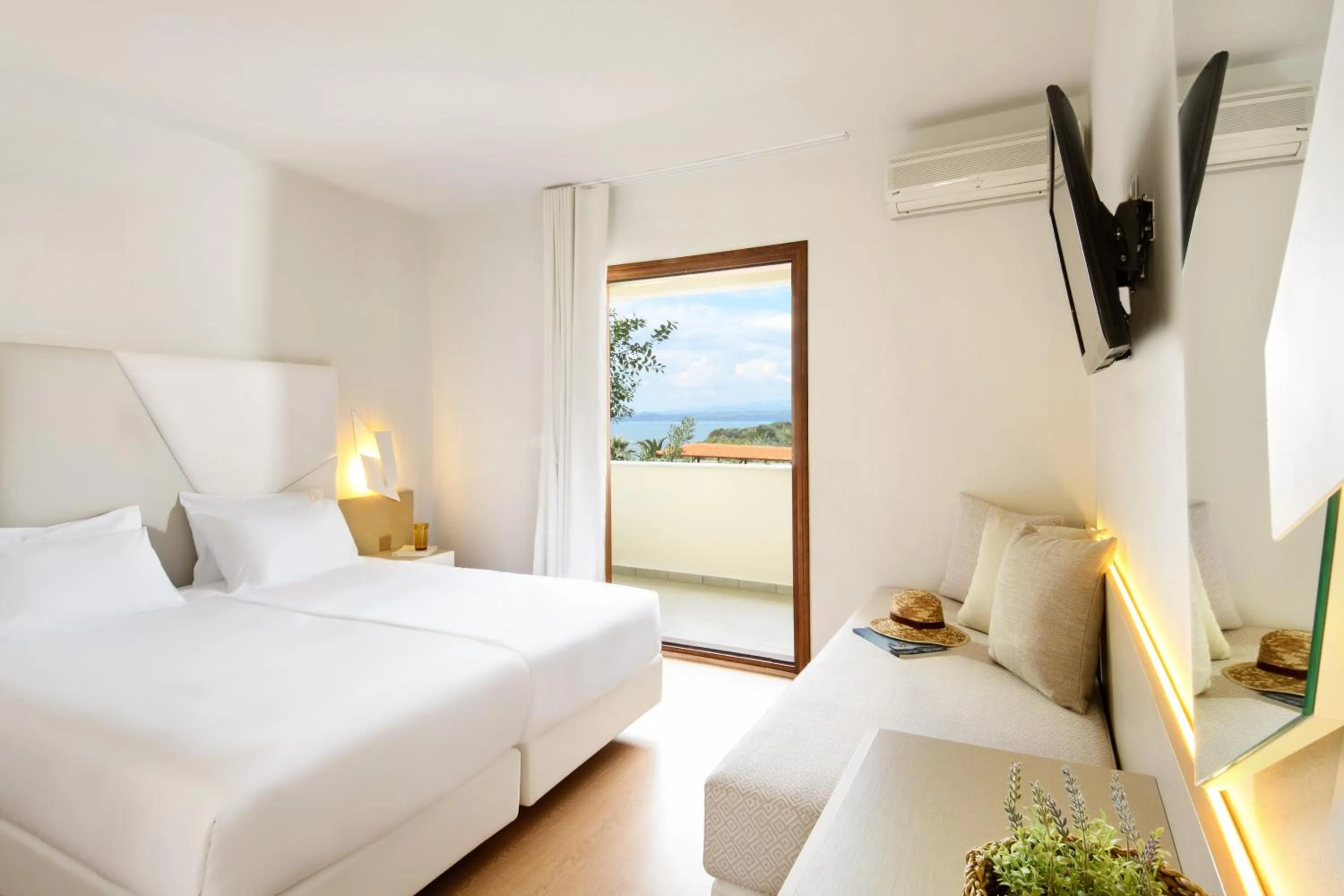 Photo of the whole room, Bed in Akrathos Beach Hotel