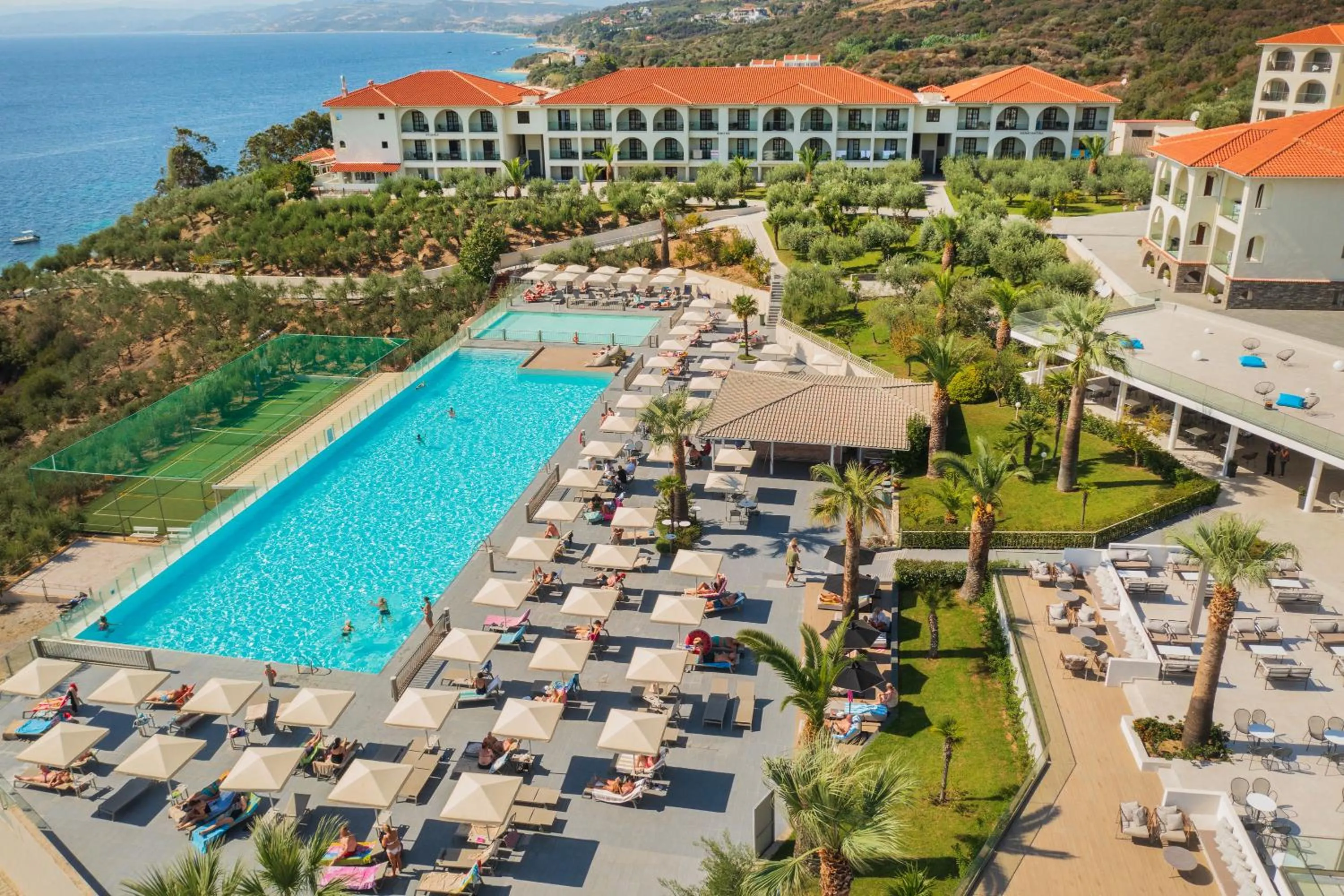 Bird's eye view in Akrathos Beach Hotel