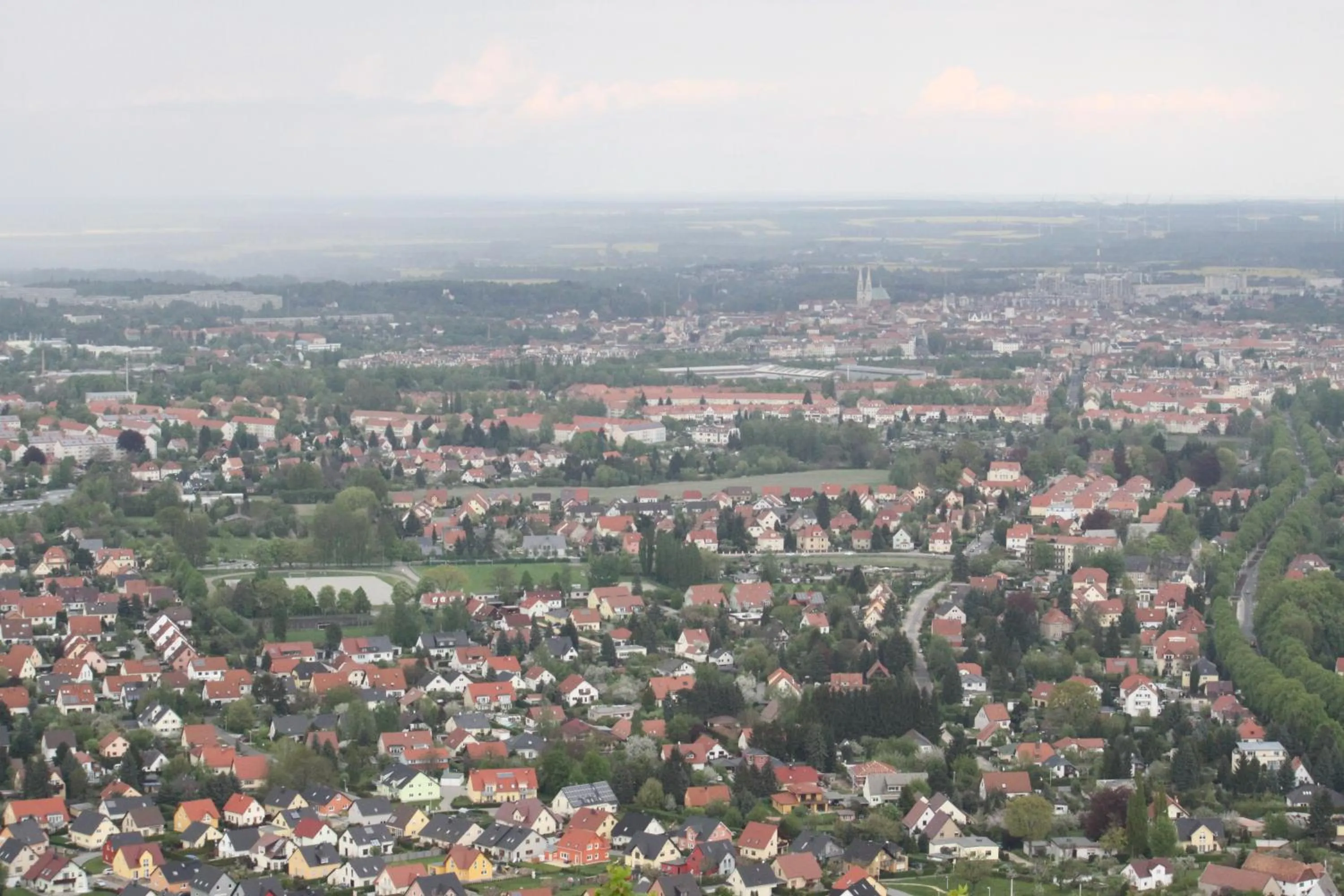 Bird's eye view in Gästehaus Lisakowski Pension am Brautwiesenpark