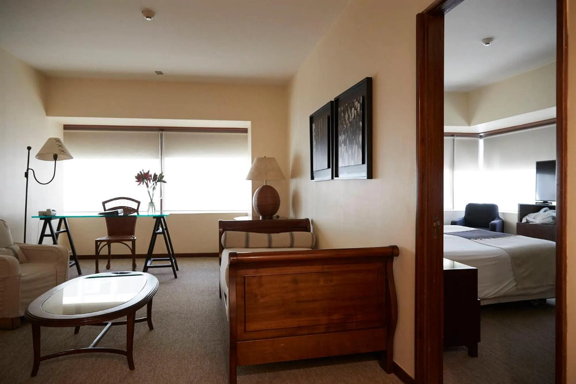 Living room, Bed in Almacruz Hotel y Centro de Convenciones (Ex Galerías)