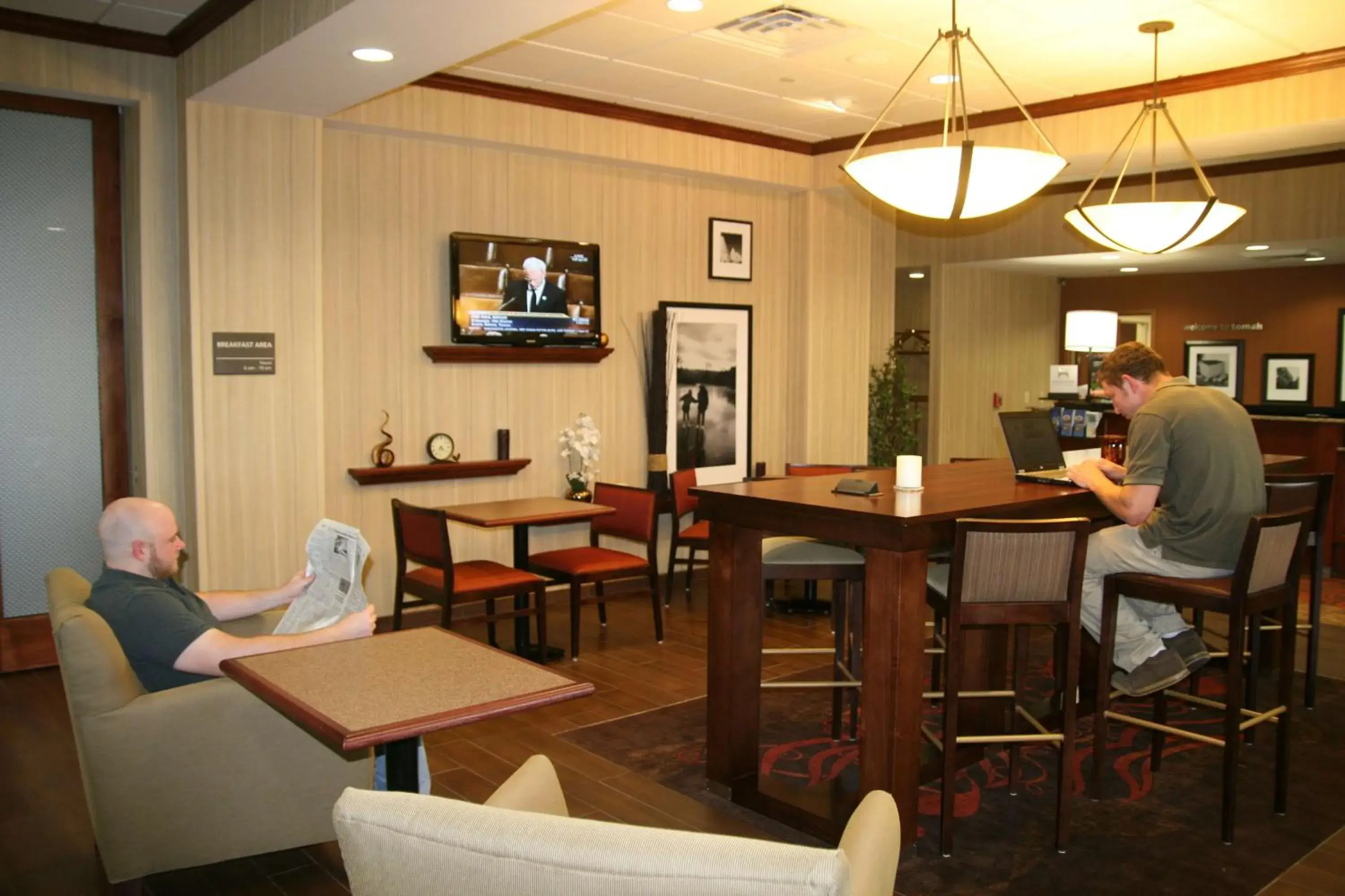 Lobby or reception in Hampton Inn Tomah Lobby or reception in Hampton Inn Tomah