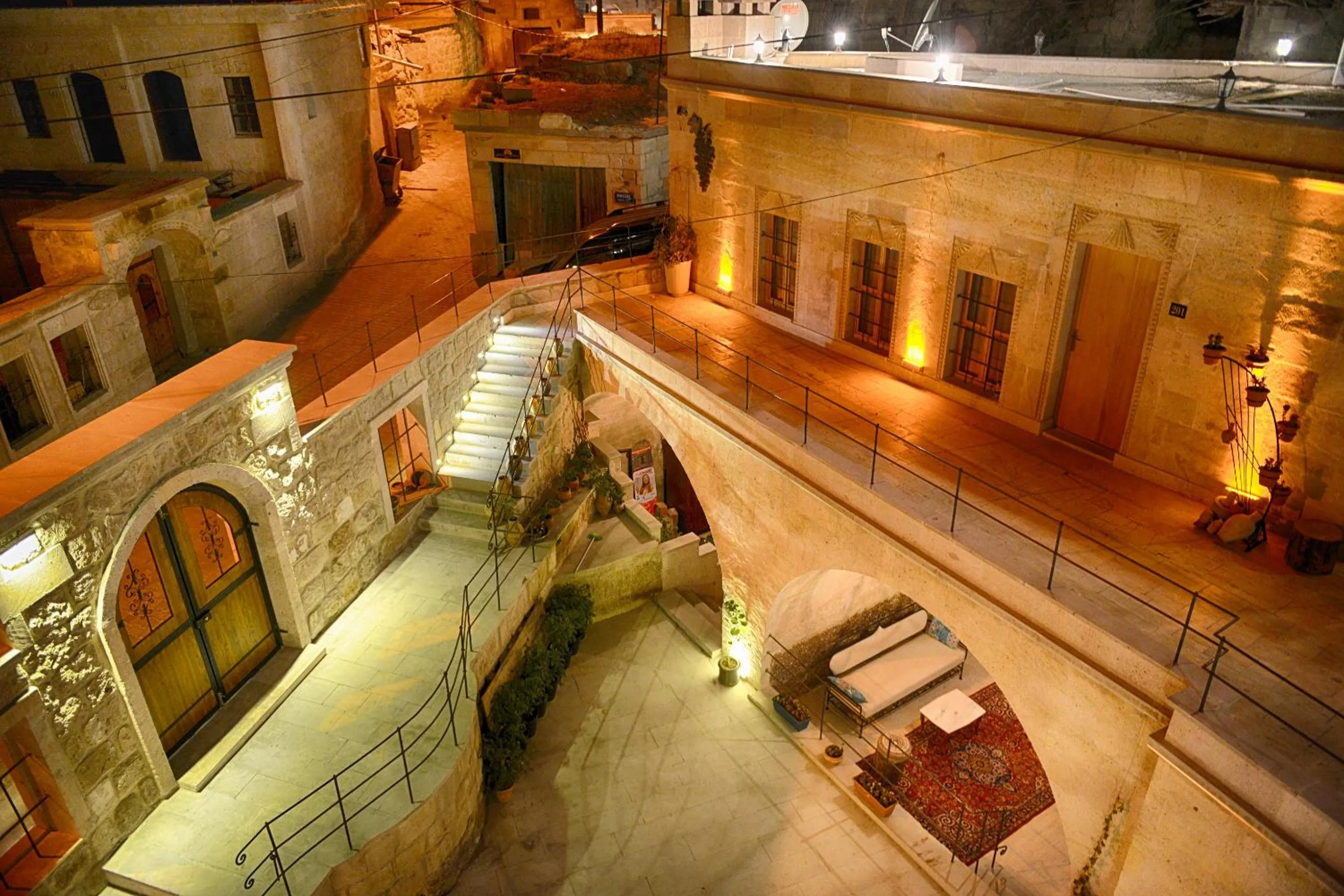 Balcony/Terrace in Salkım Cave House