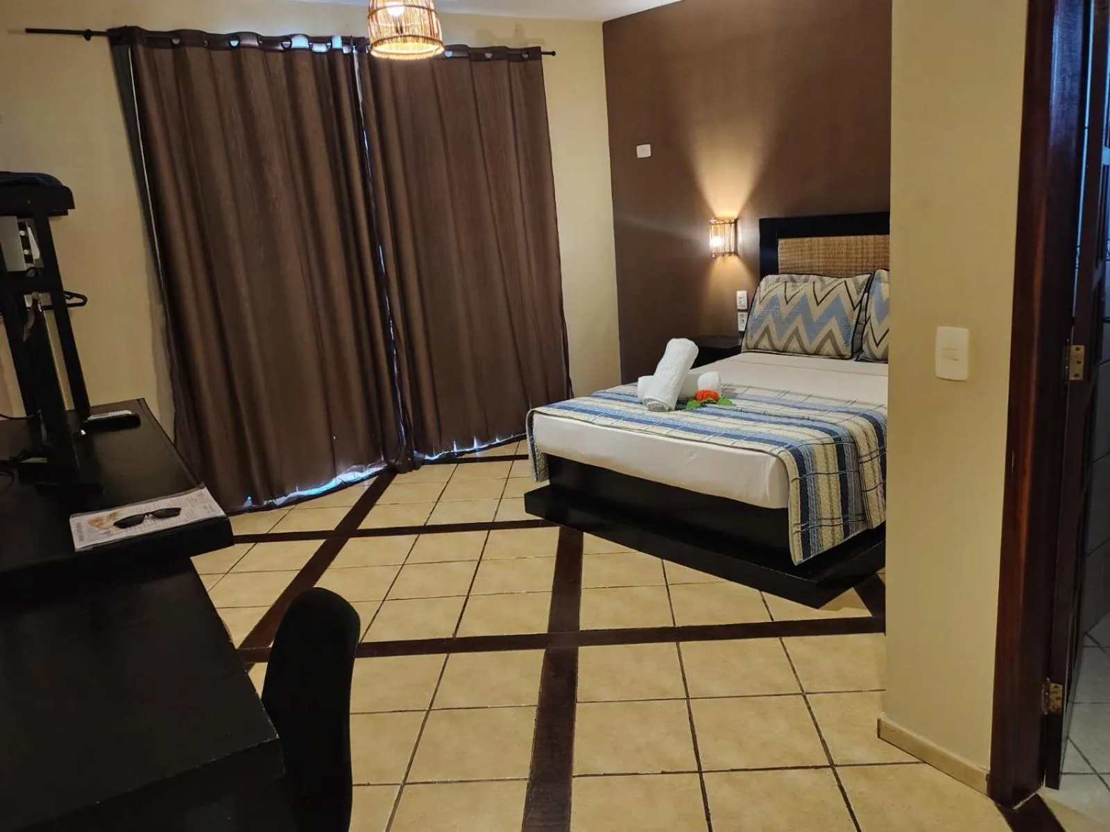 Bed in Pousada Aruana