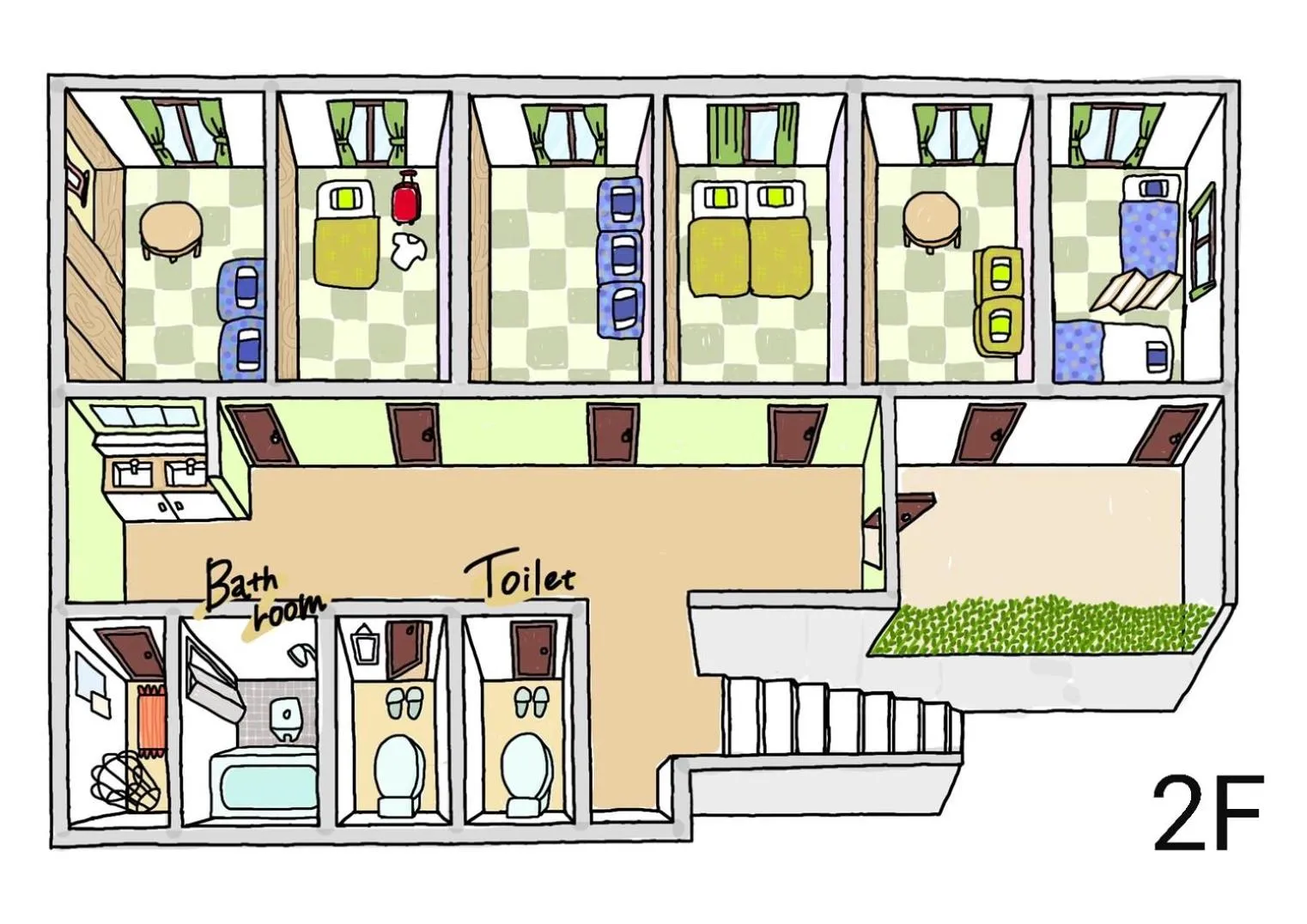 Floor plan in Hakone Guest House gaku.