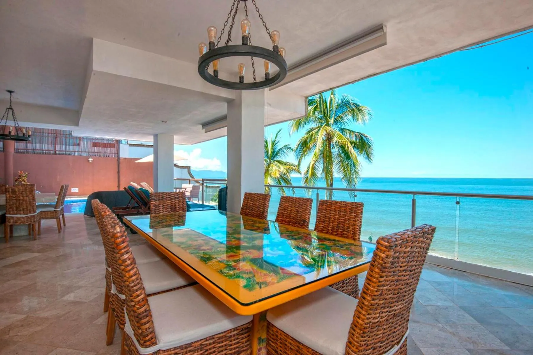 Dining area in Vallarta Shores Beach Hotel