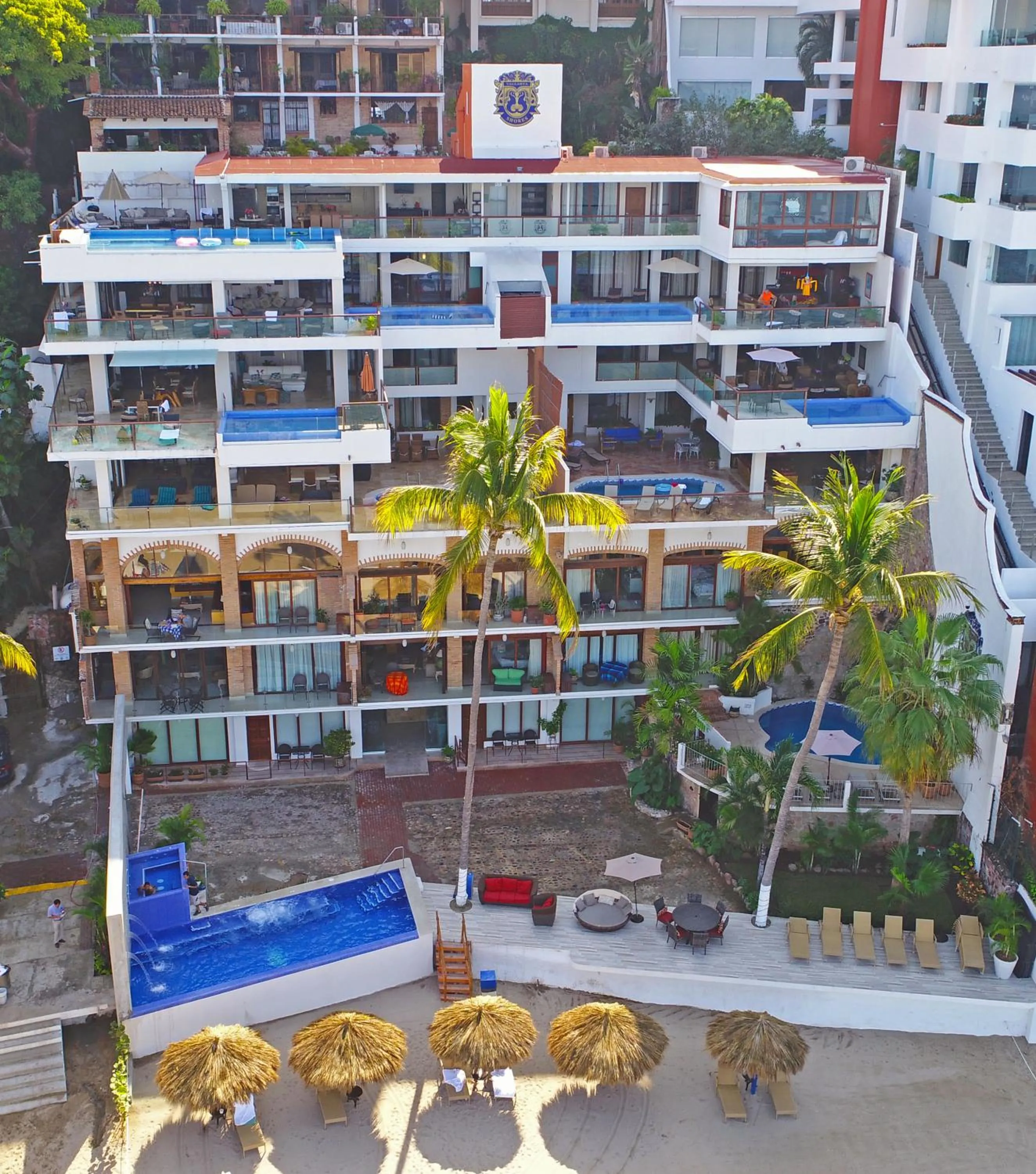 Bird's eye view in Vallarta Shores Beach Hotel