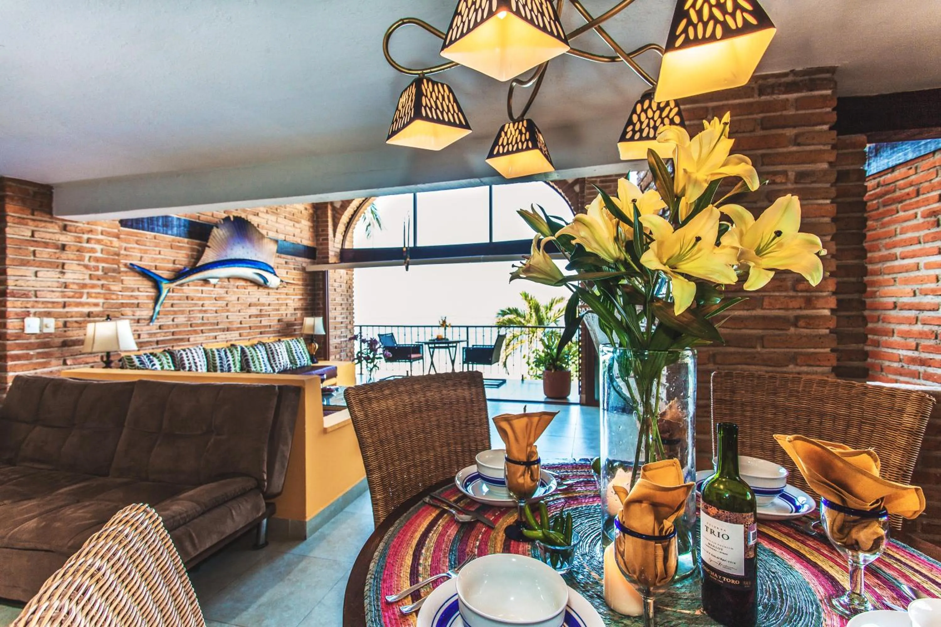 Dining area in Vallarta Shores Beach Hotel