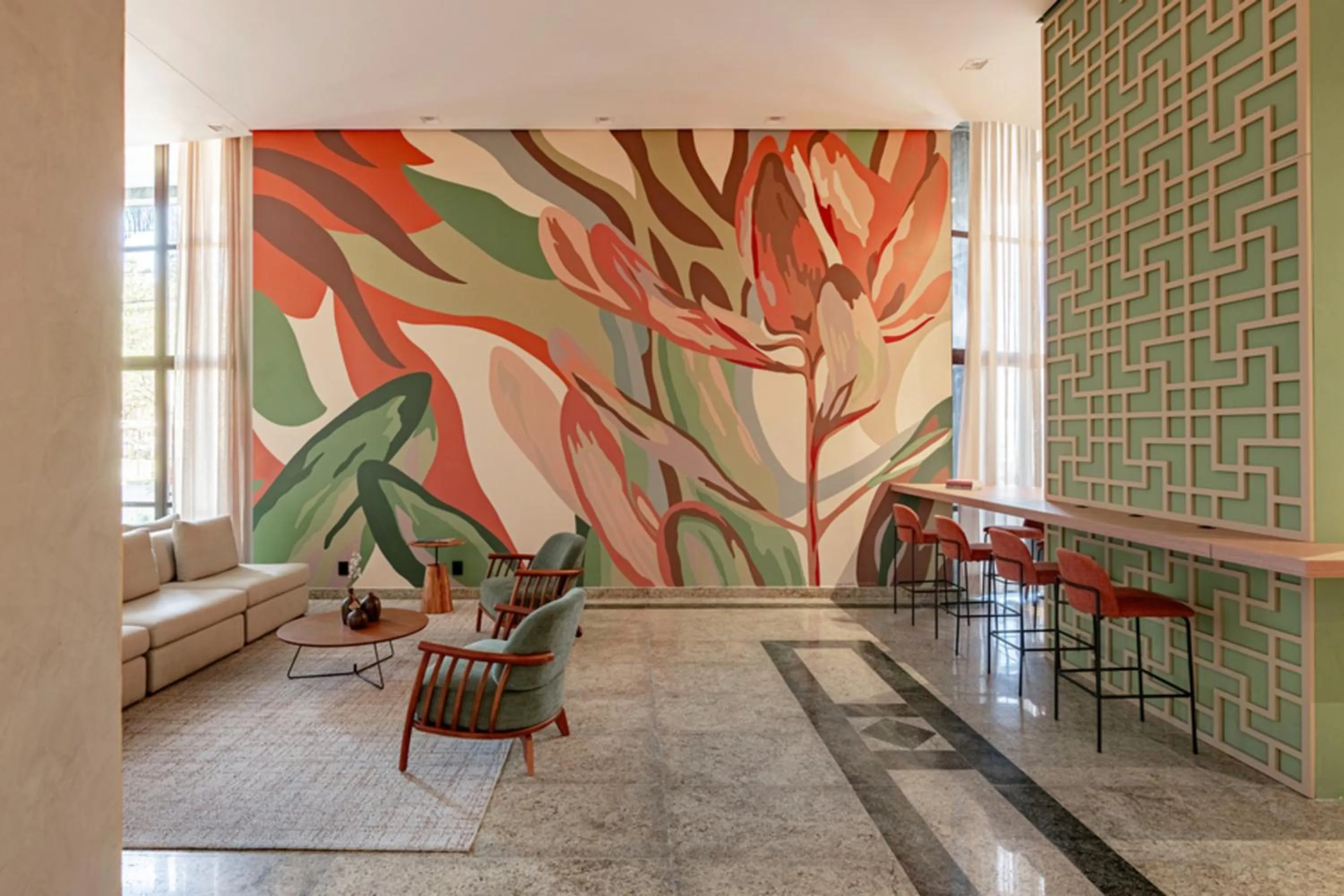 Communal lounge/ TV room in Intercity Porto Alegre Praia de Belas