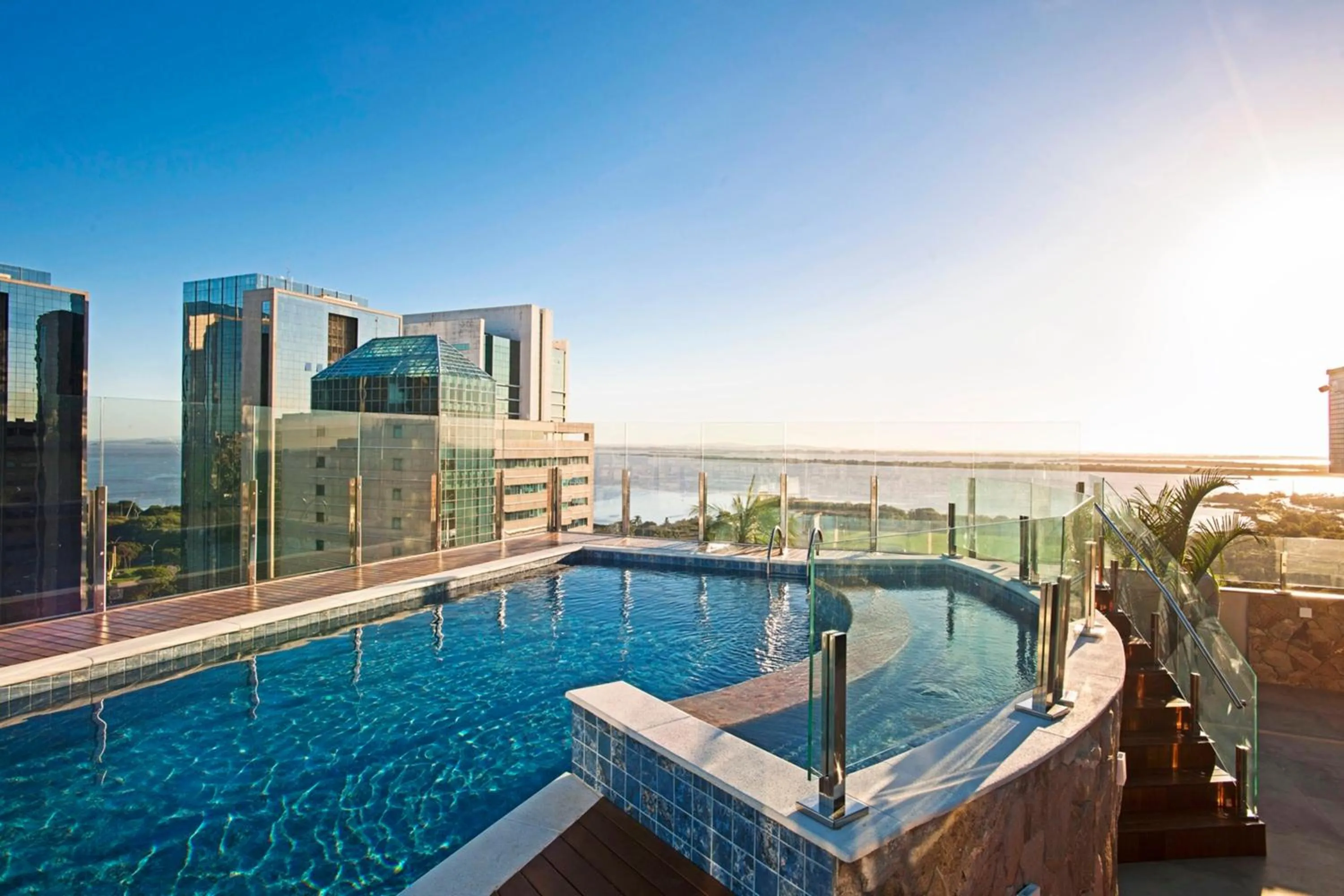 Pool view in Intercity Porto Alegre Praia de Belas