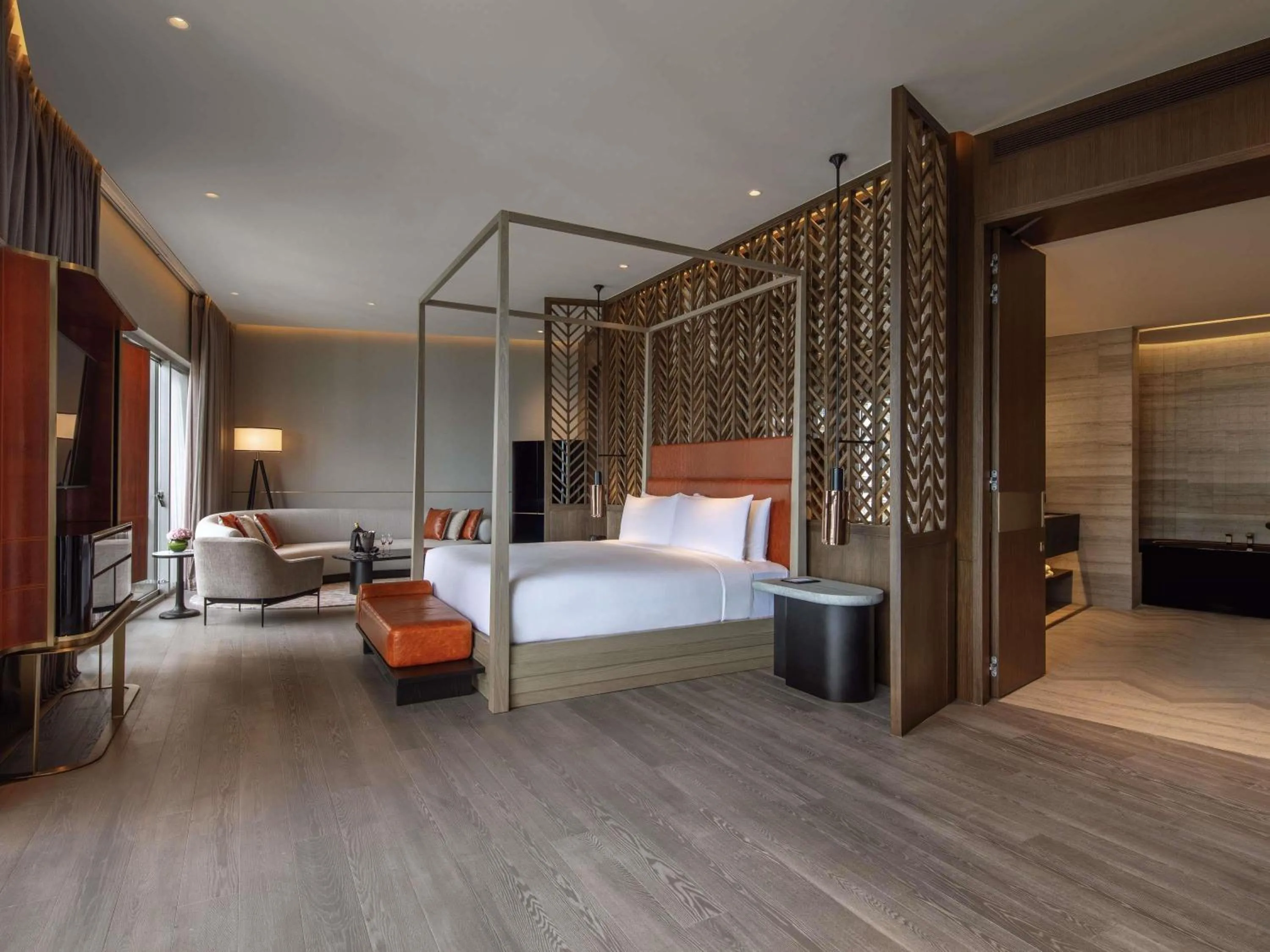 Bedroom, Bed in Fairmont Singapore