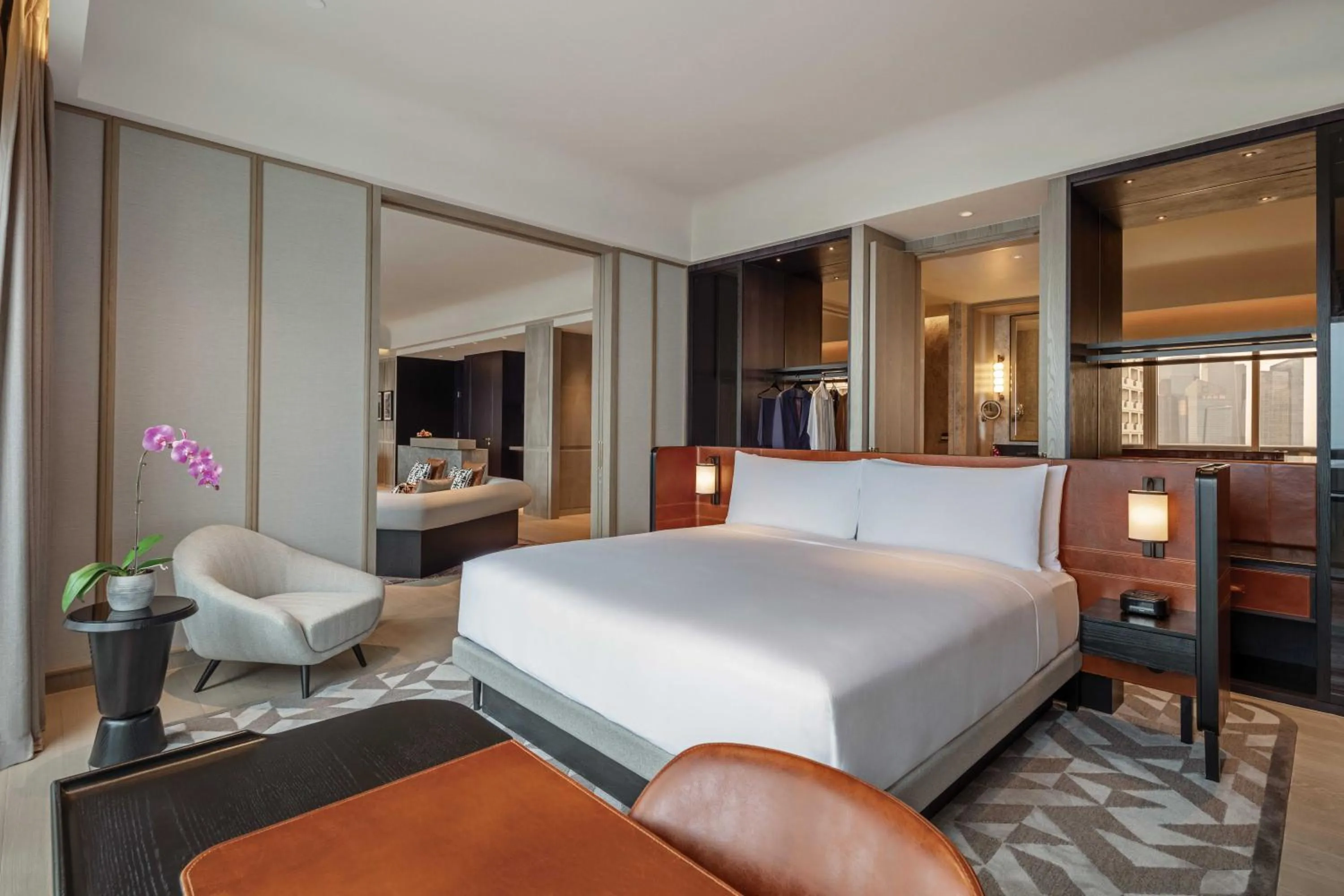 Bedroom, Bed in Fairmont Singapore
