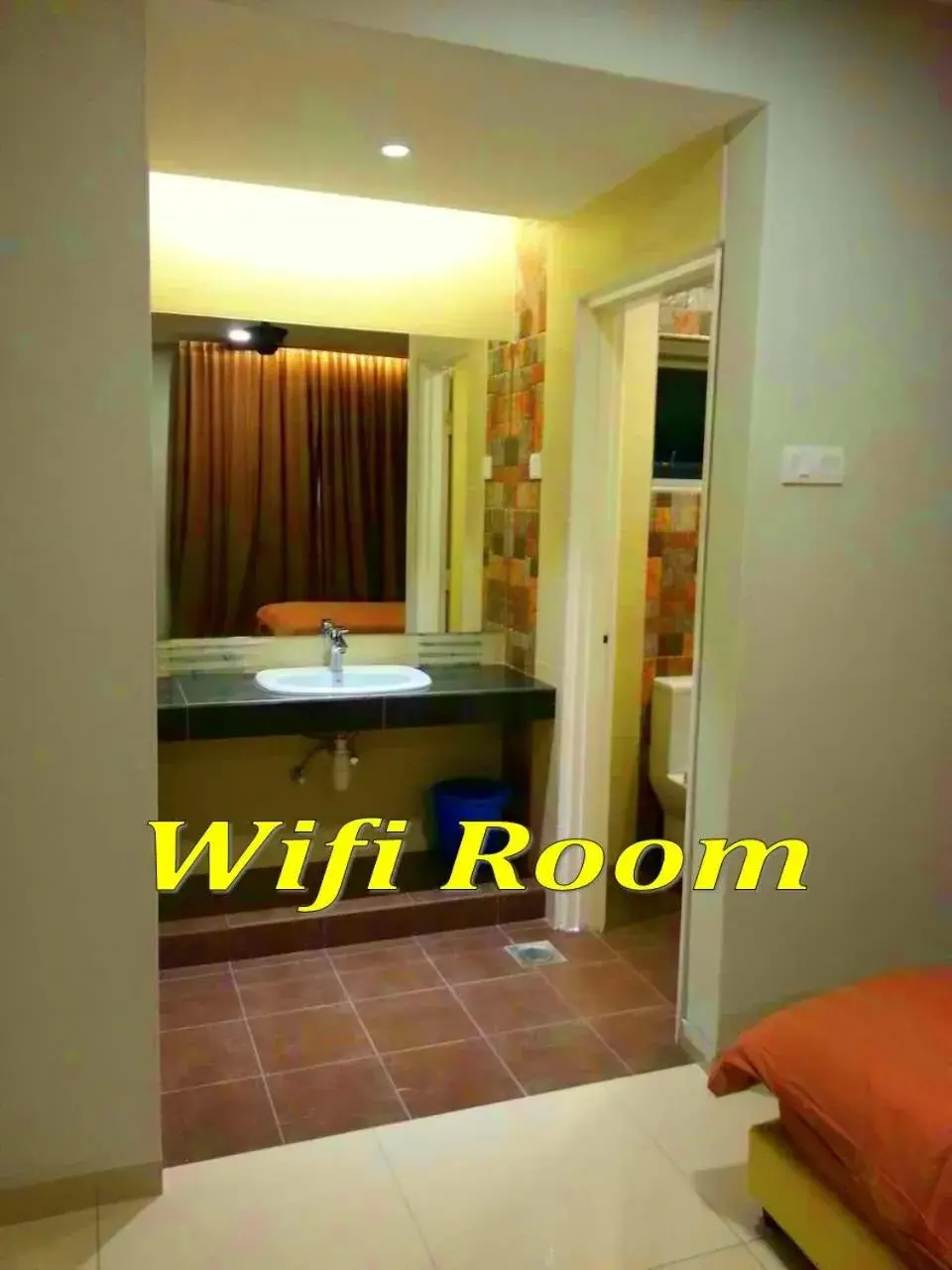 Text overlay, Bed in Malacca Hotel Apartment Text overlay, Bed in Malacca Hotel Apartment