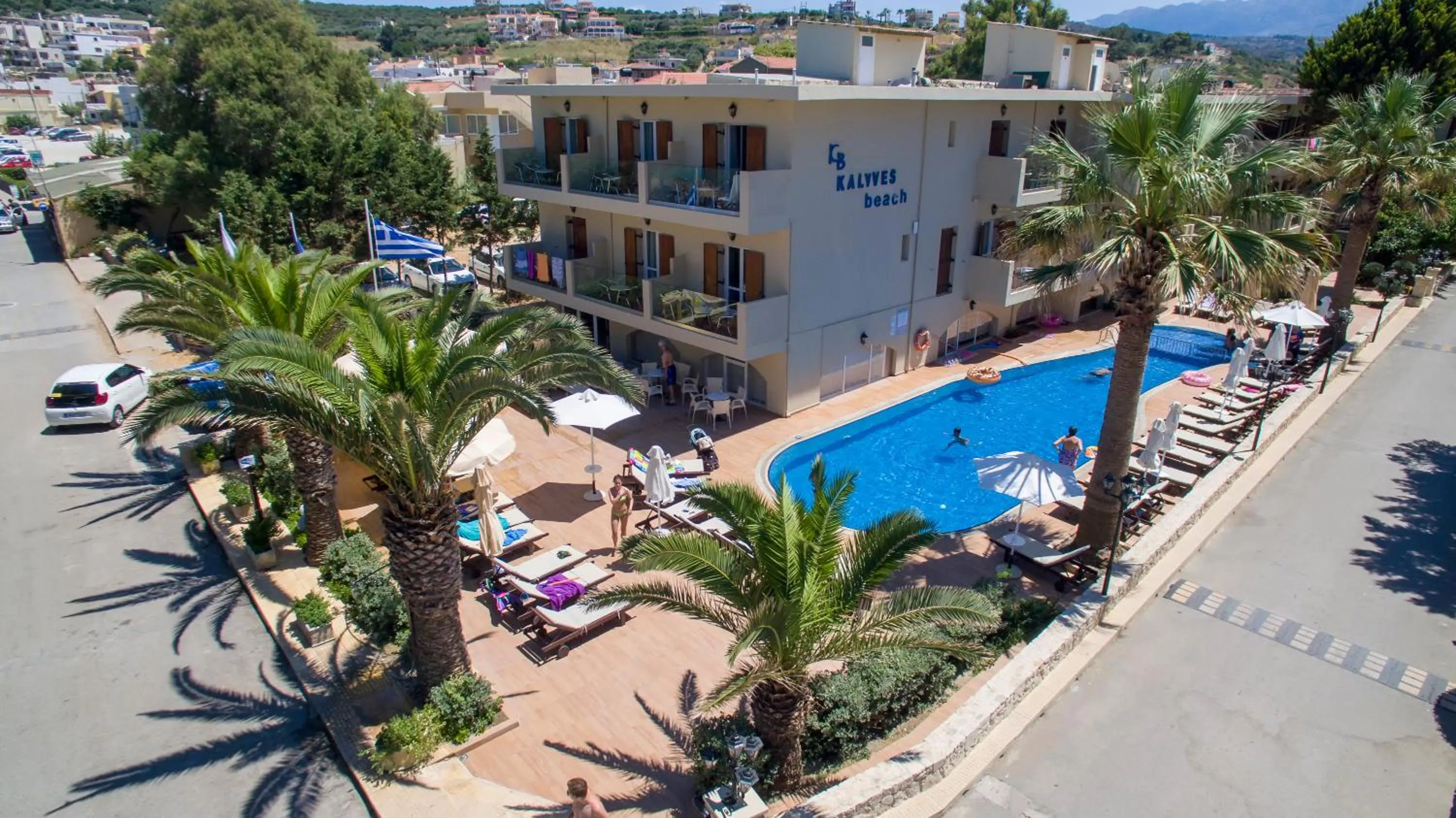 Pool view in Kalyves Beach Hotel