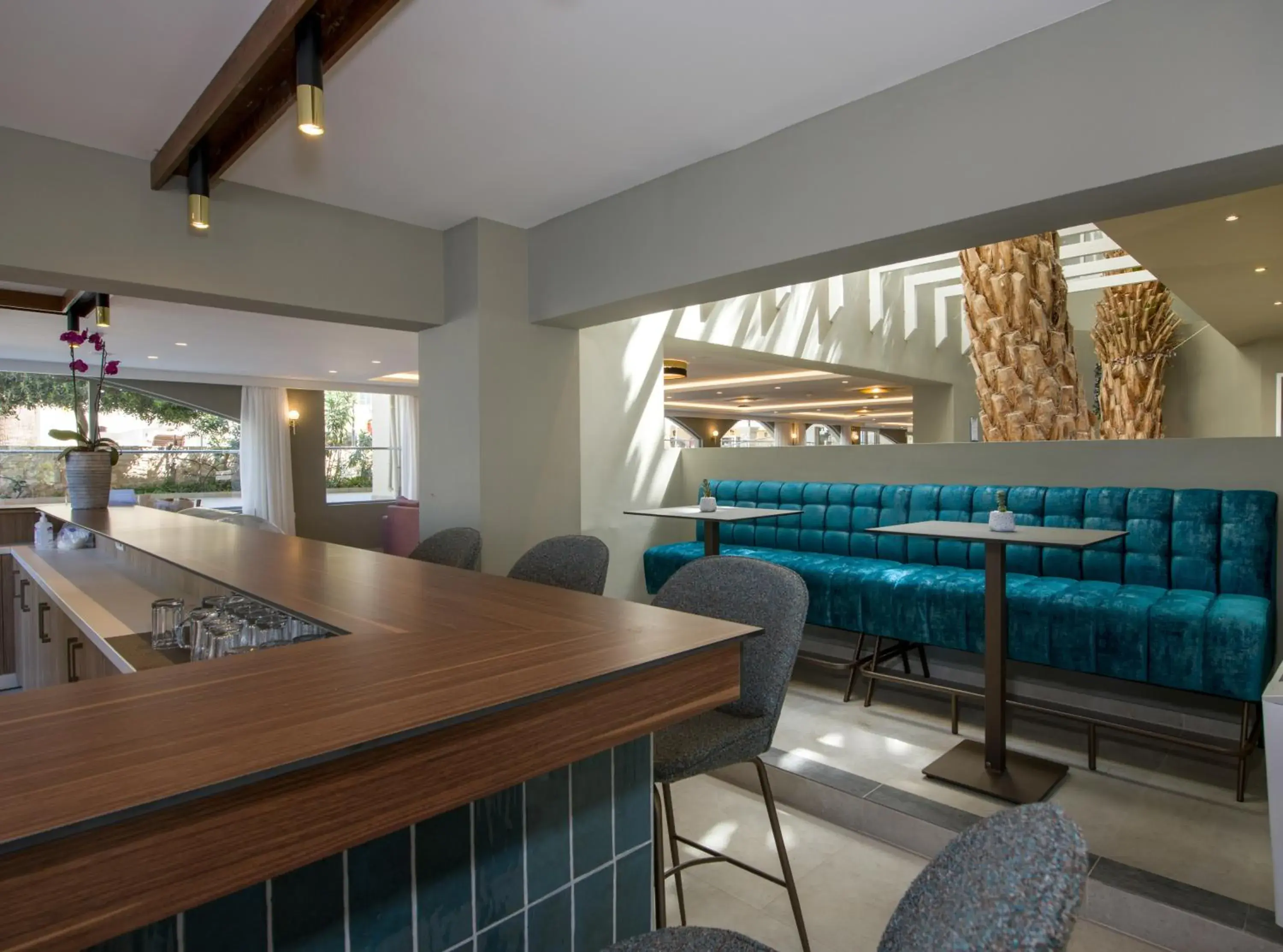 Lounge or bar in Kalyves Beach Hotel Lounge or bar in Kalyves Beach Hotel