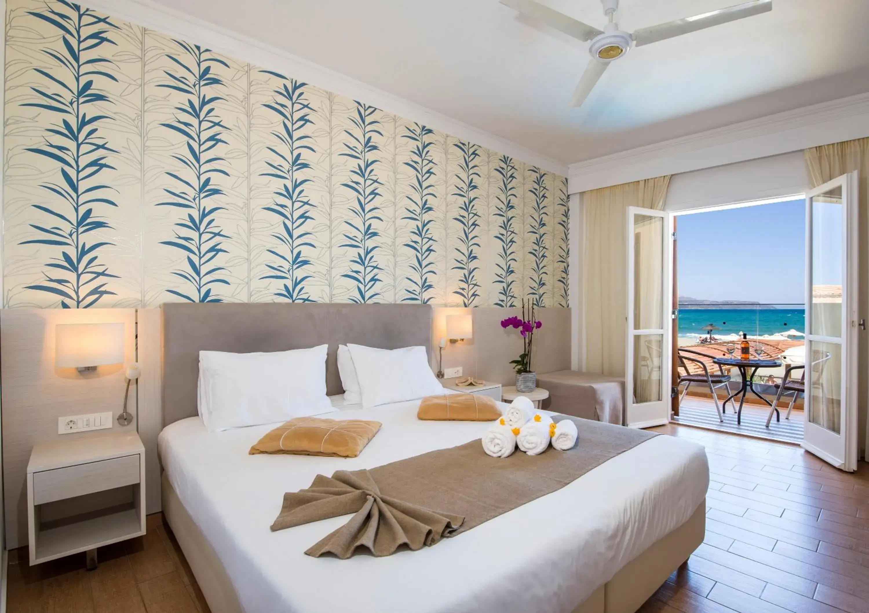 Bedroom, Bed in Kalyves Beach Hotel Bedroom, Bed in Kalyves Beach Hotel