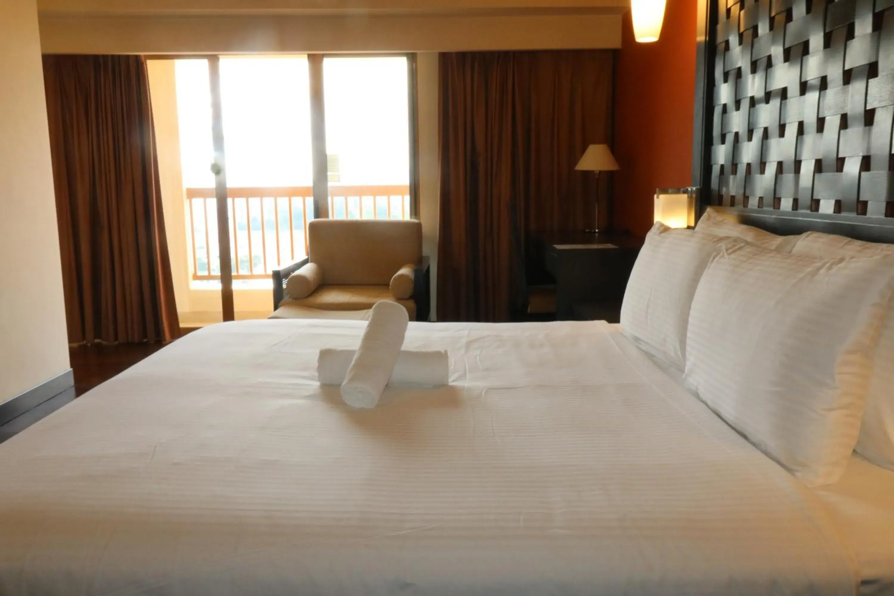 Bed in Millennium Suite At Pyramid Tower Bed in Millennium Suite At Pyramid Tower