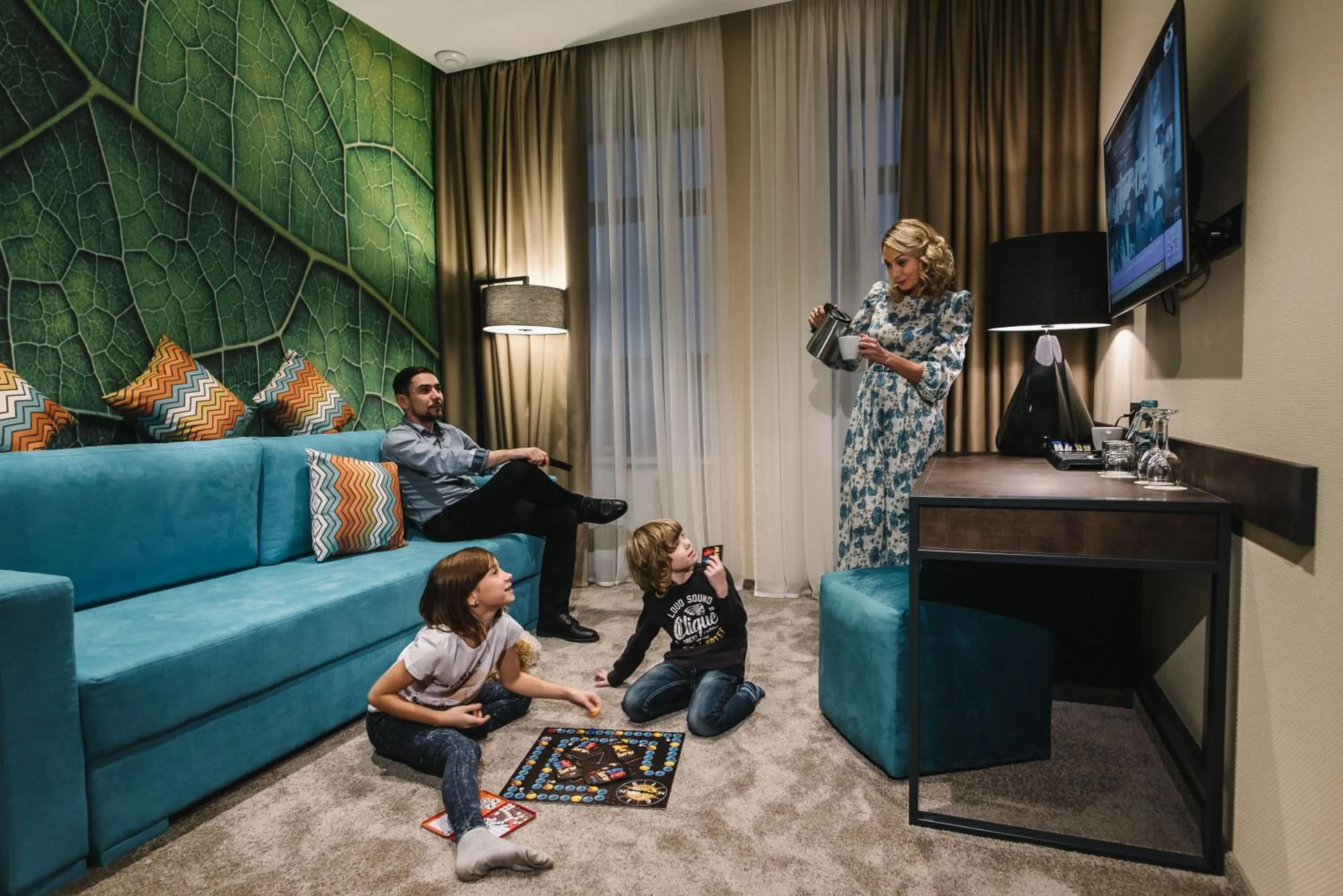 Family in Noble Boutique Hotel