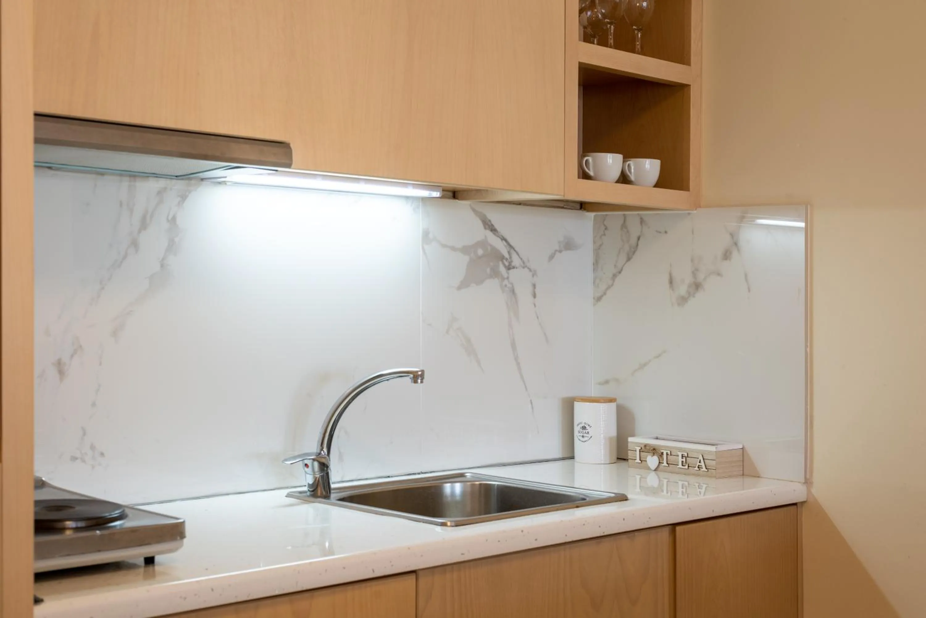 Kitchen or kitchenette in Sevach Apartments