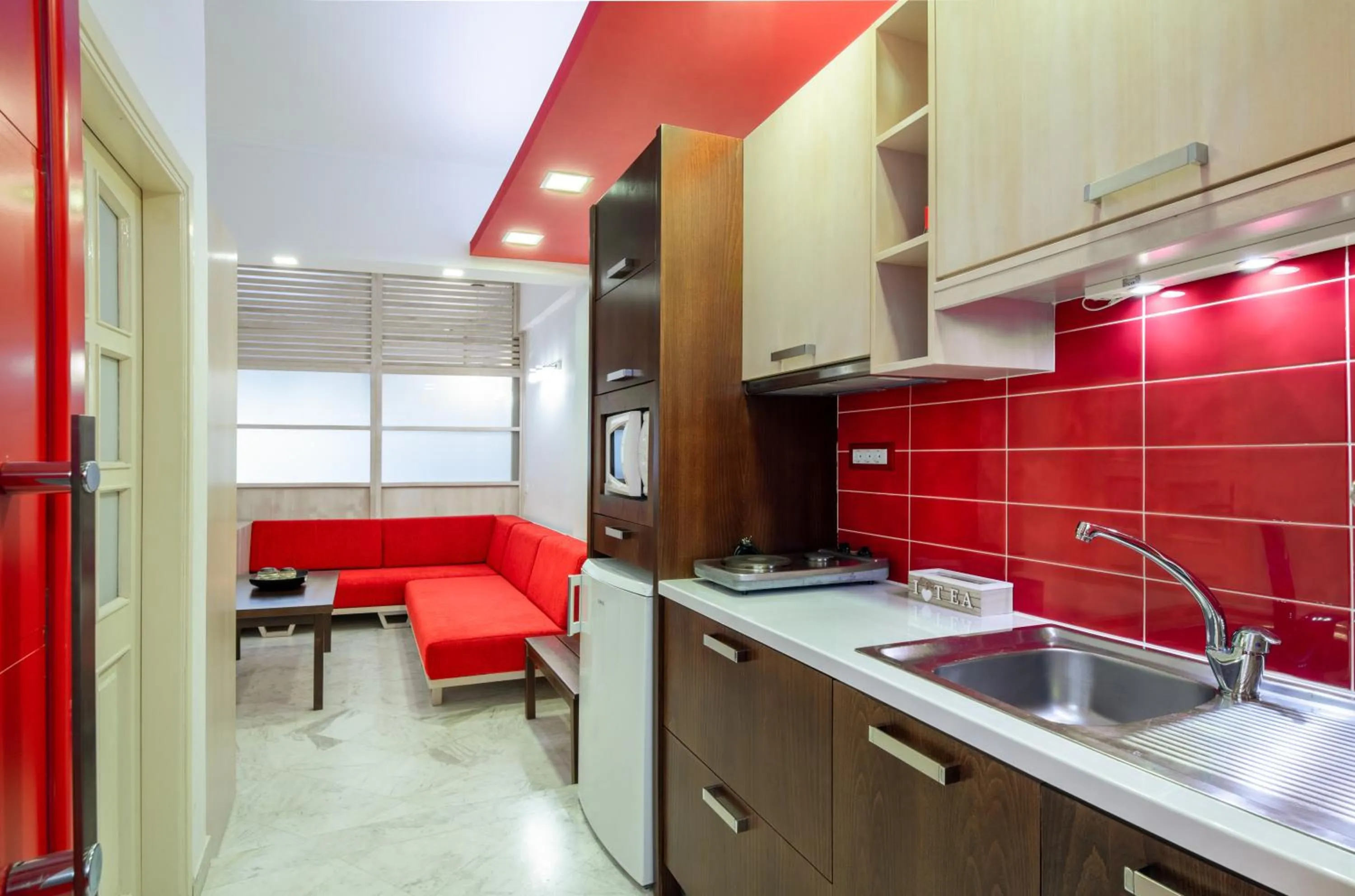 Kitchen or kitchenette in Sevach Apartments