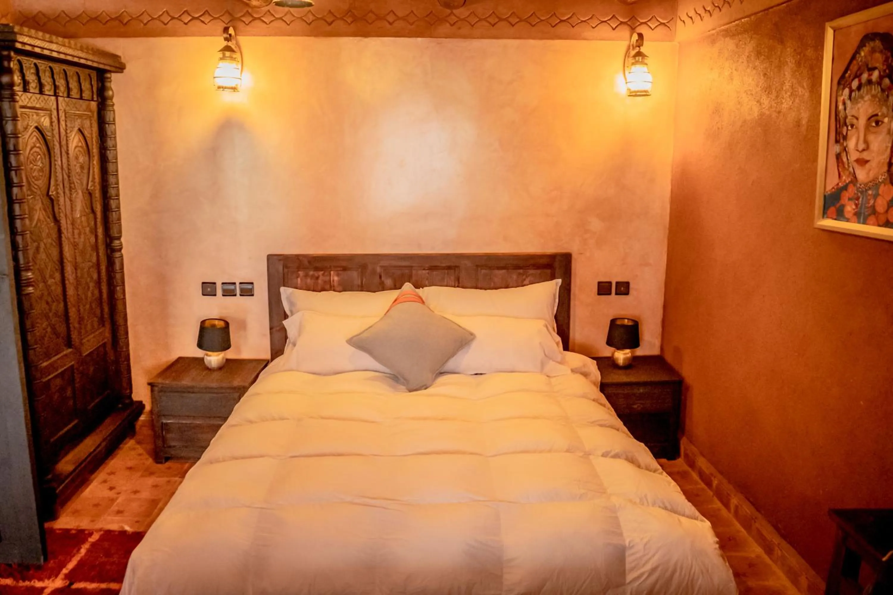 Bed in Ouednoujoum Ecolodge & Spa