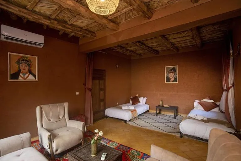 Bed in Ouednoujoum Ecolodge & Spa