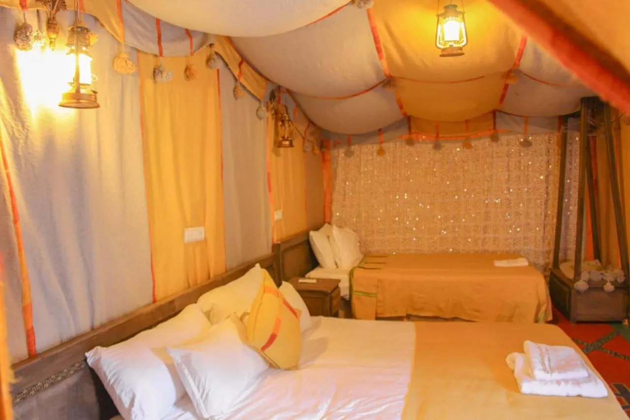 Bed in Ouednoujoum Ecolodge & Spa