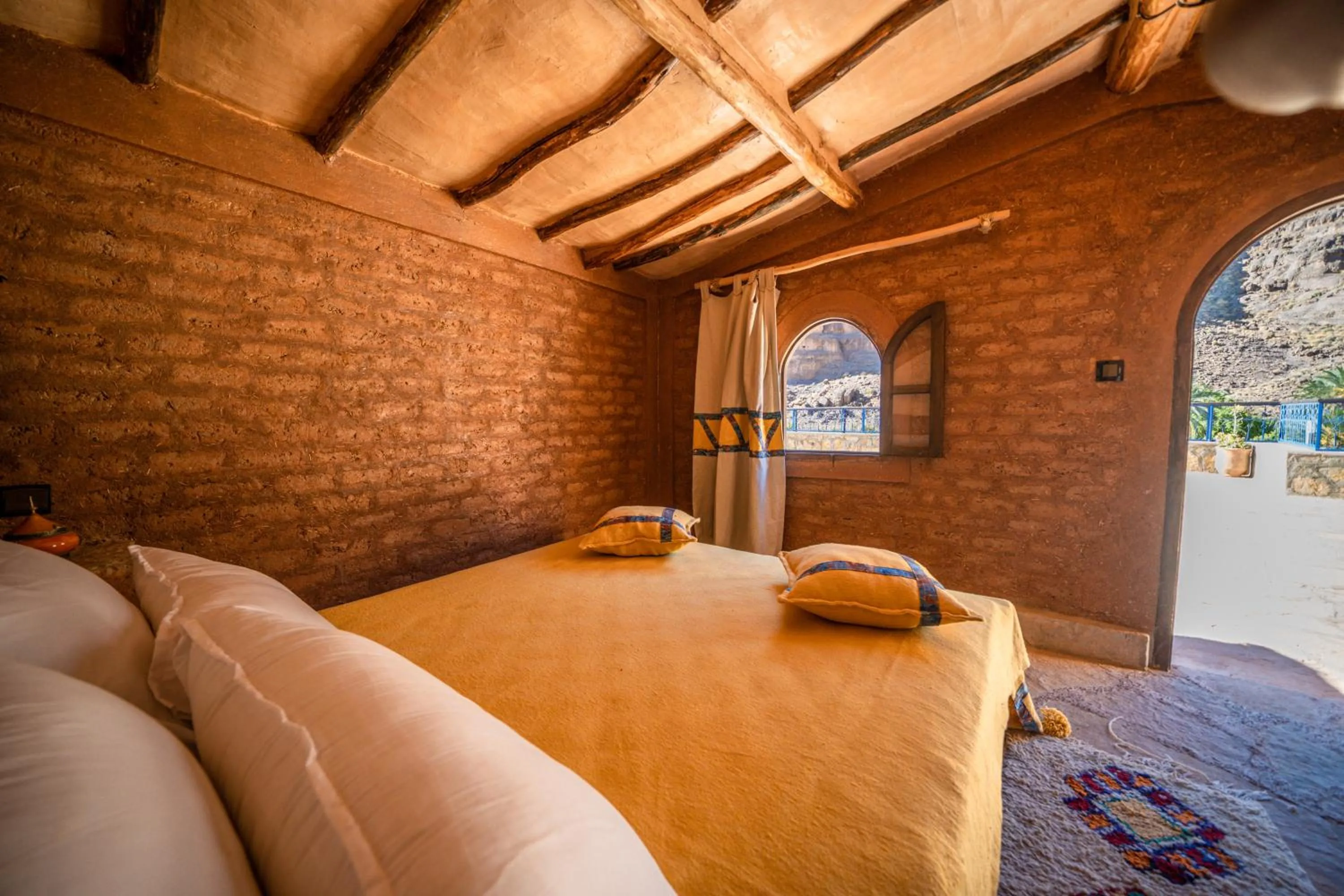 Bed in Ouednoujoum Ecolodge & Spa