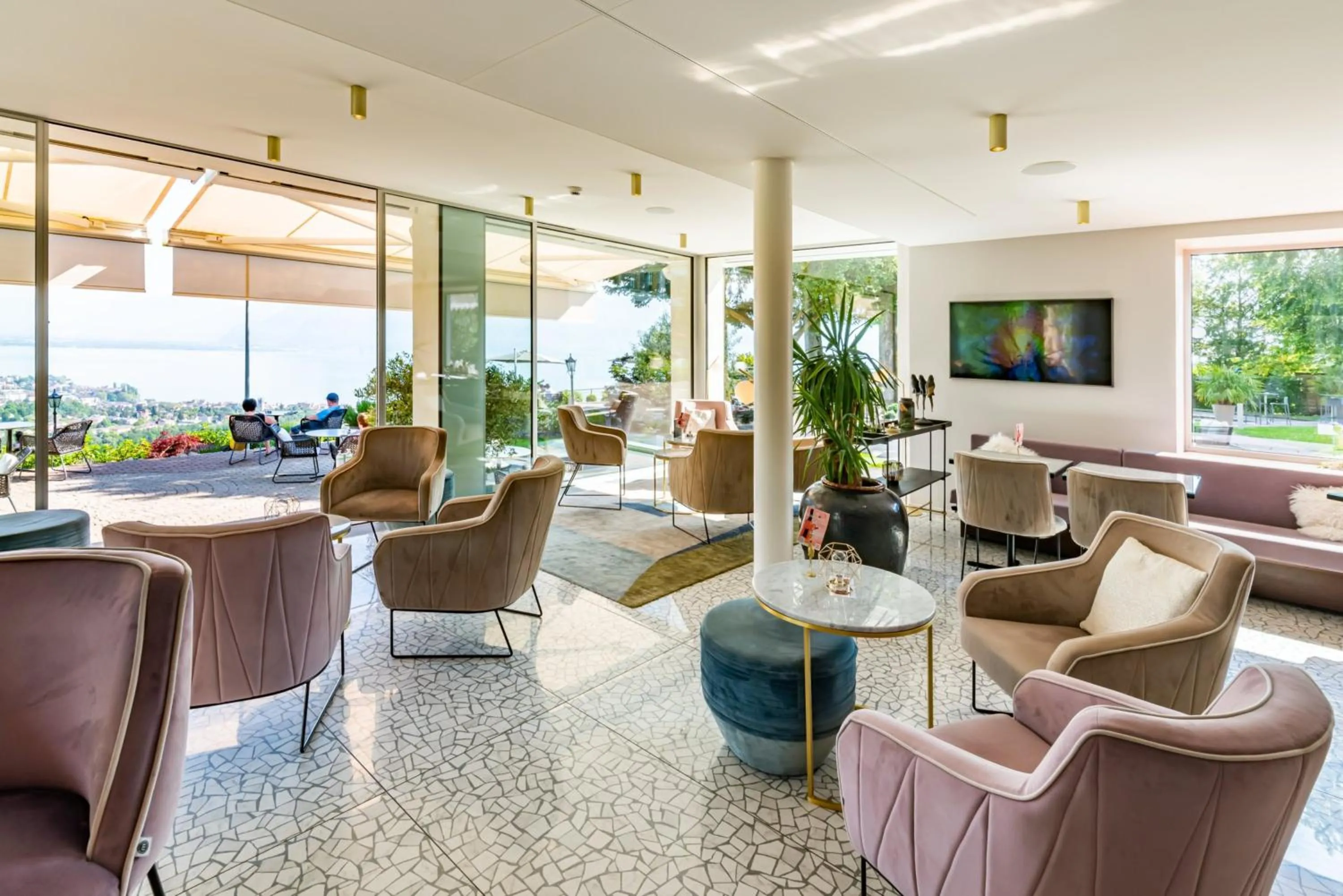 Lounge or bar in Hotel du Léman - Jongny