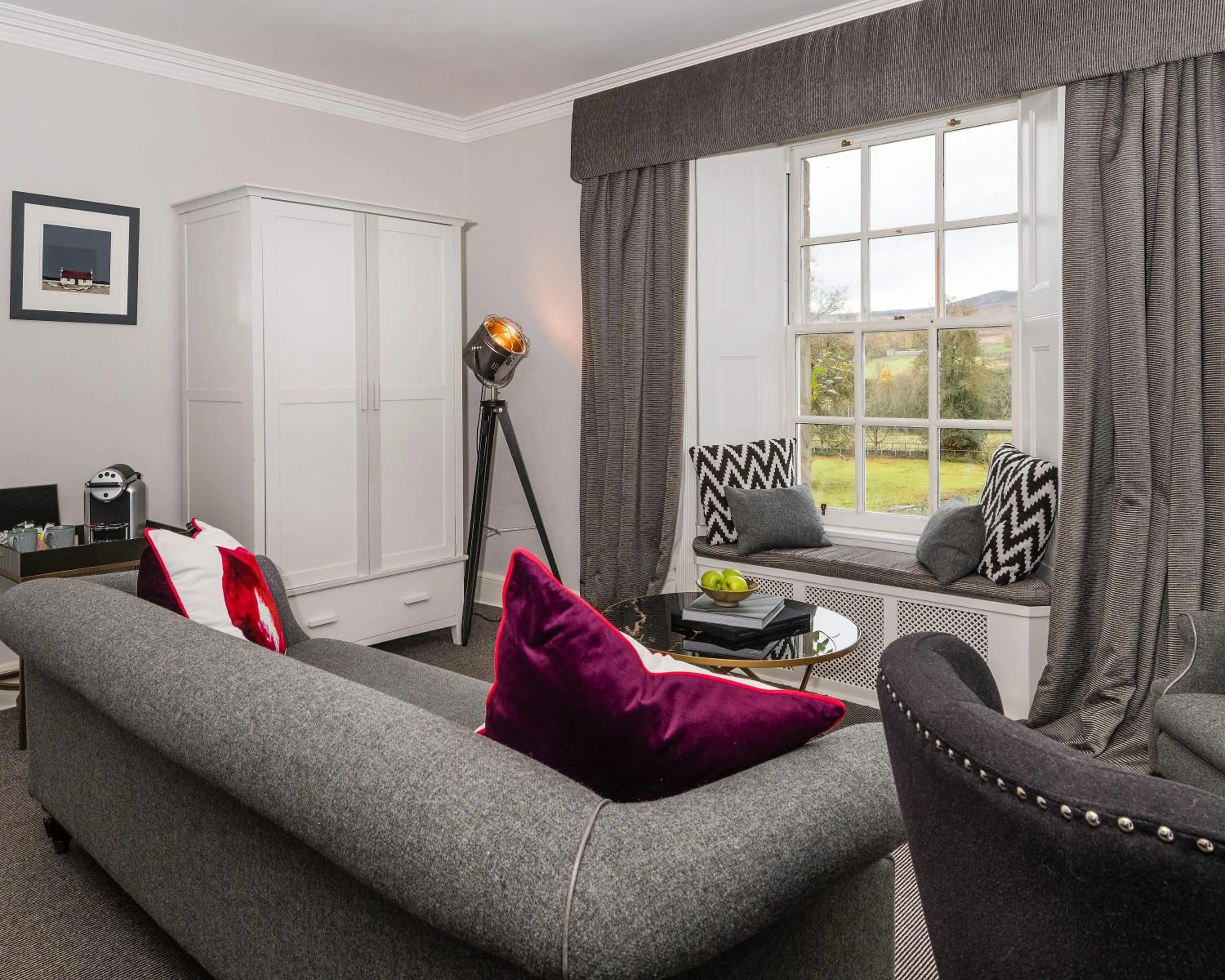 Living room in The Old Manse of Blair, Boutique Hotel & Restaurant