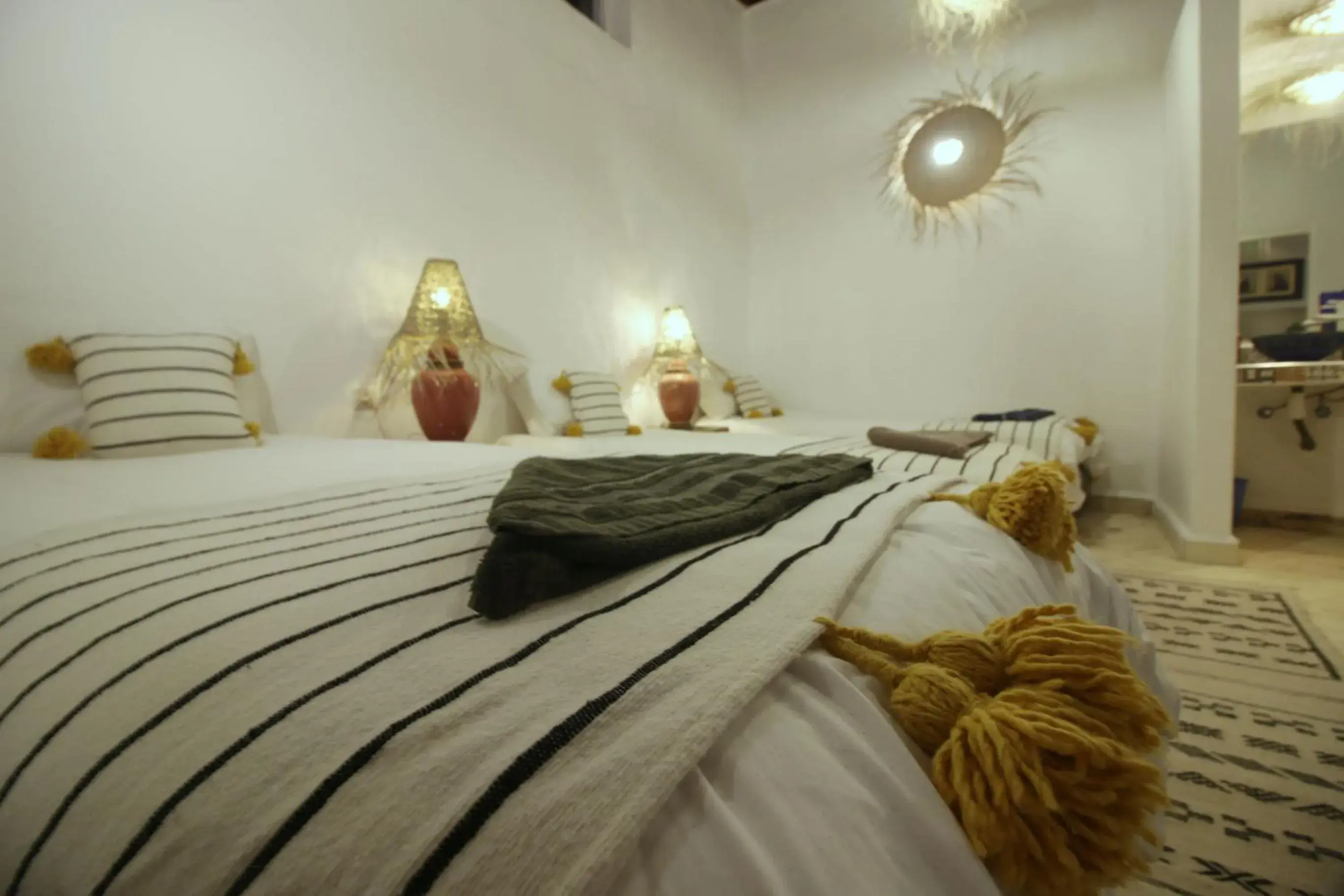 View (from property/room), Bed in Riad Dar Zayna View (from property/room), Bed in Riad Dar Zayna