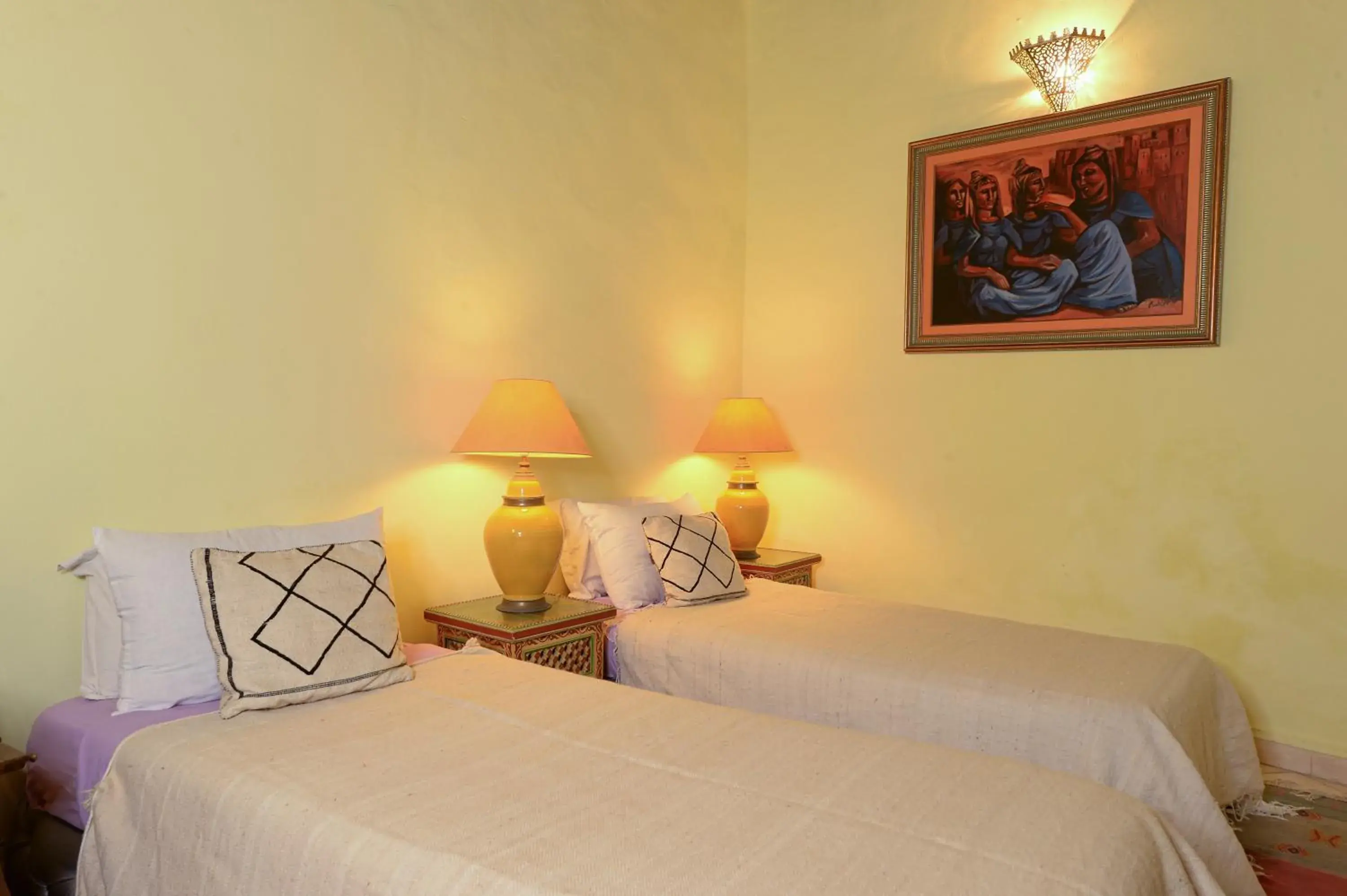 Bed in Riad Dar Zayna Bed in Riad Dar Zayna