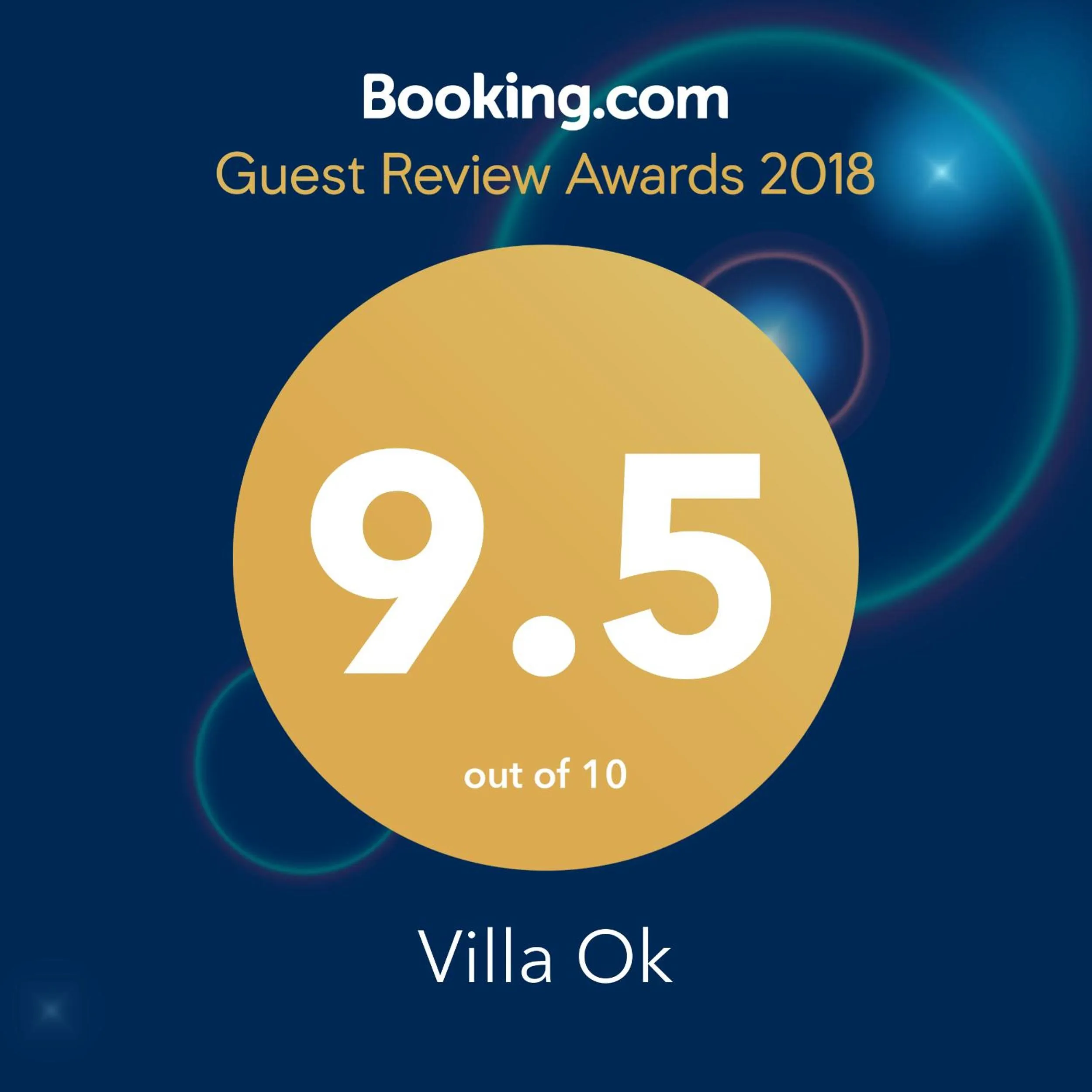 Certificate/Award in Villa Ok