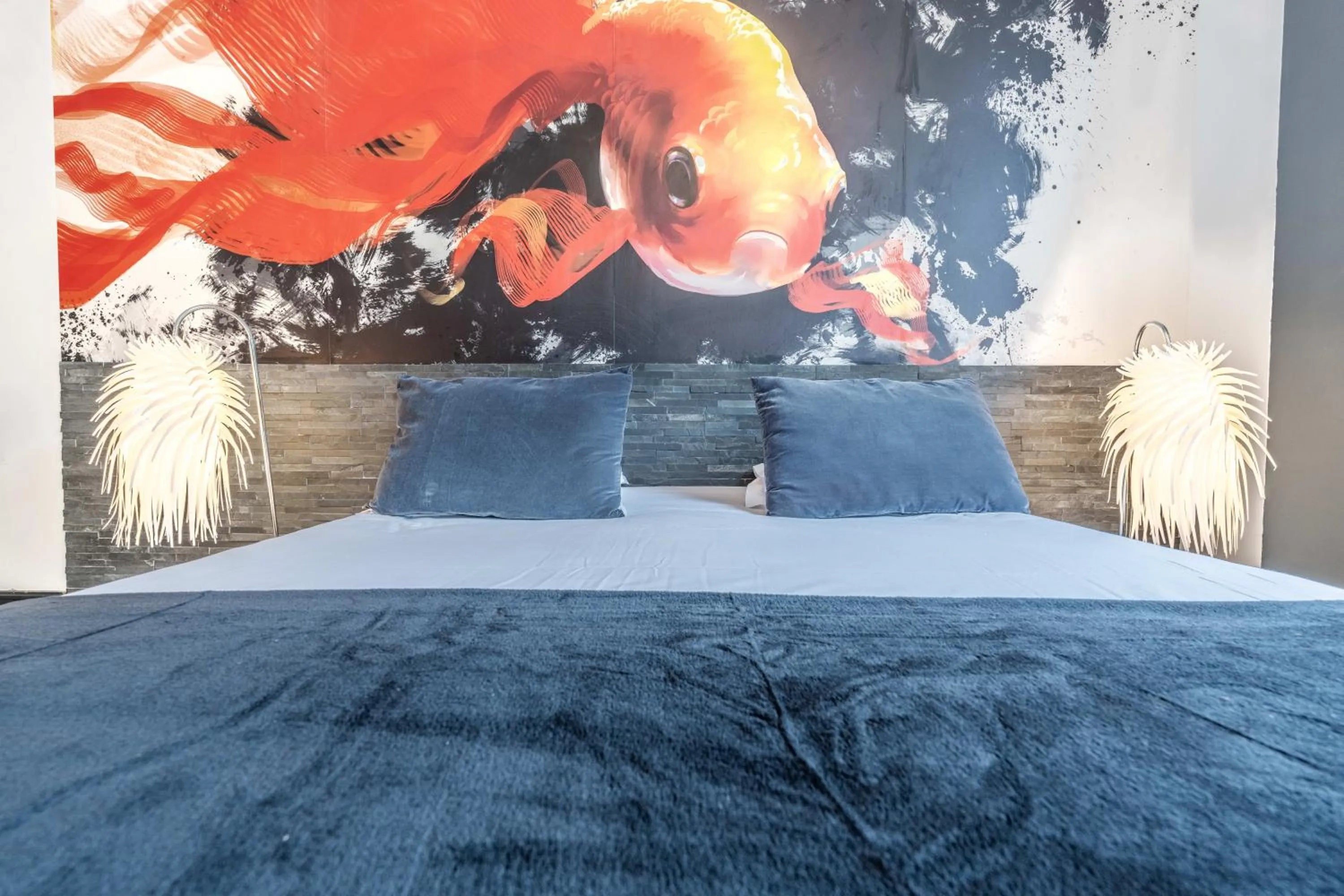 Bed in Hôtel Quai des Pontis