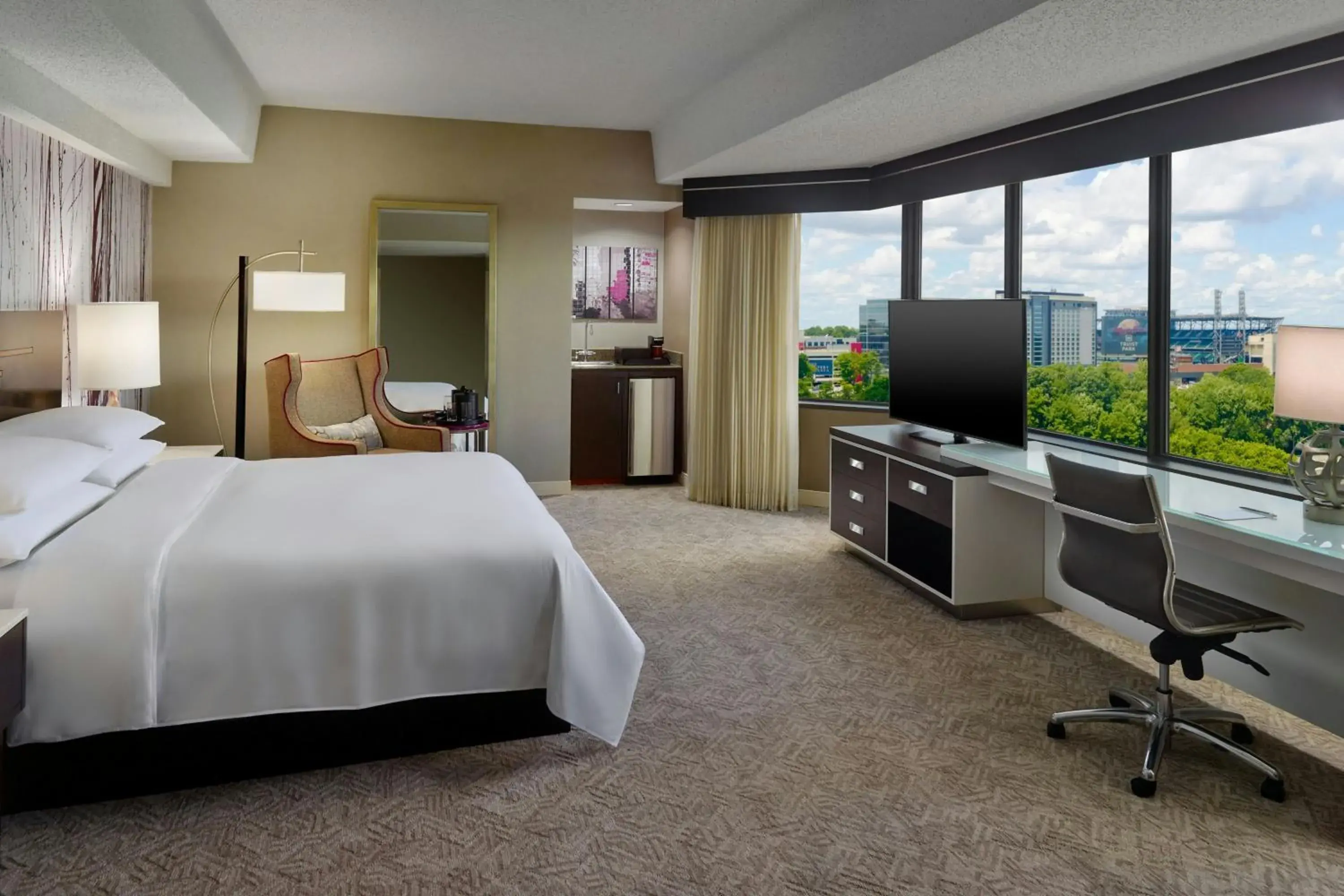 Executive Corner King with Truist Park View in Renaissance Atlanta Waverly Hotel & Convention Center Executive Corner King with Truist Park View in Renaissance Atlanta Waverly Hotel & Convention Center