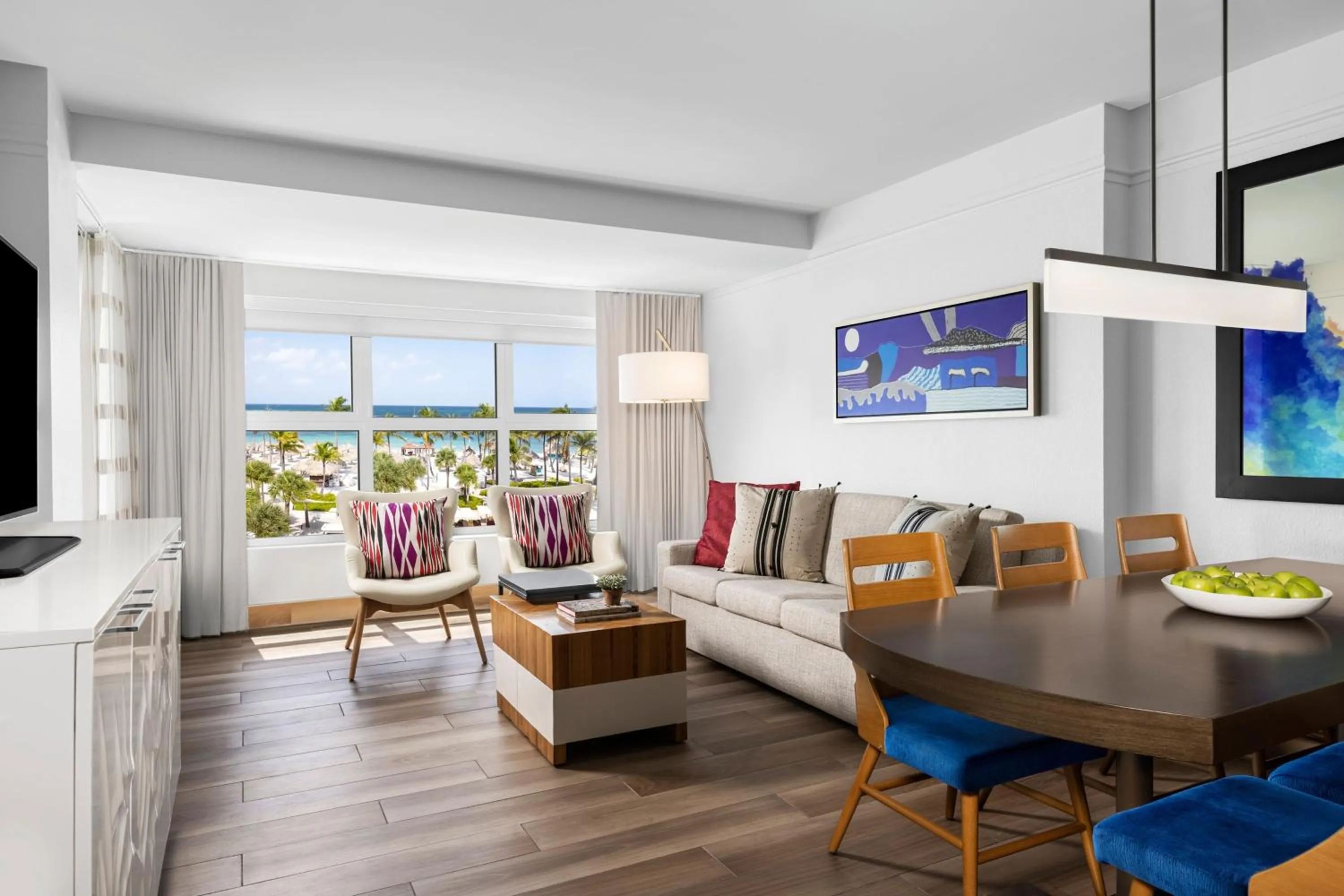Living room in Marriott's Aruba Ocean Club