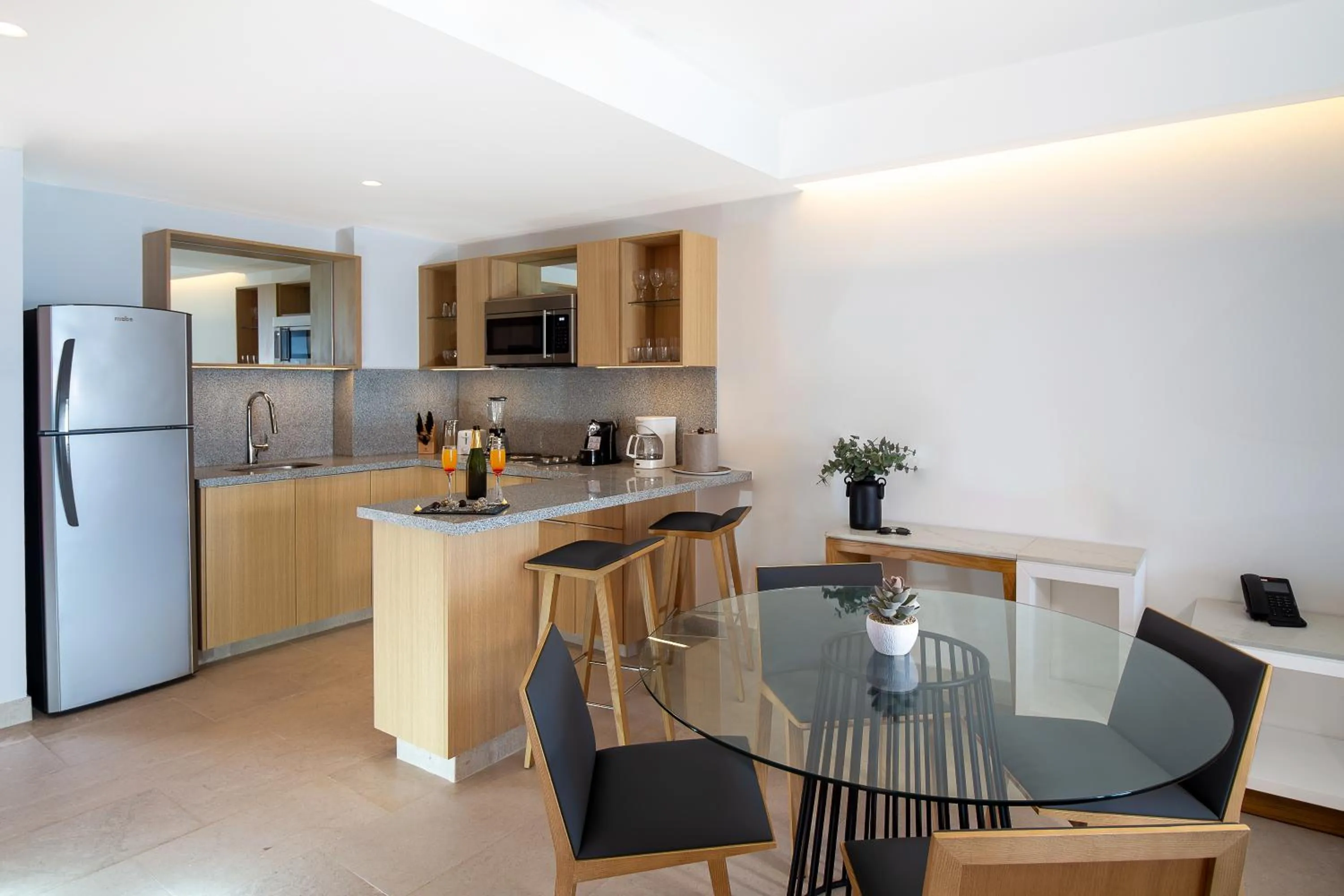 Kitchen or kitchenette in Sunset Plaza Beach Resort Puerto Vallarta All Inclusive