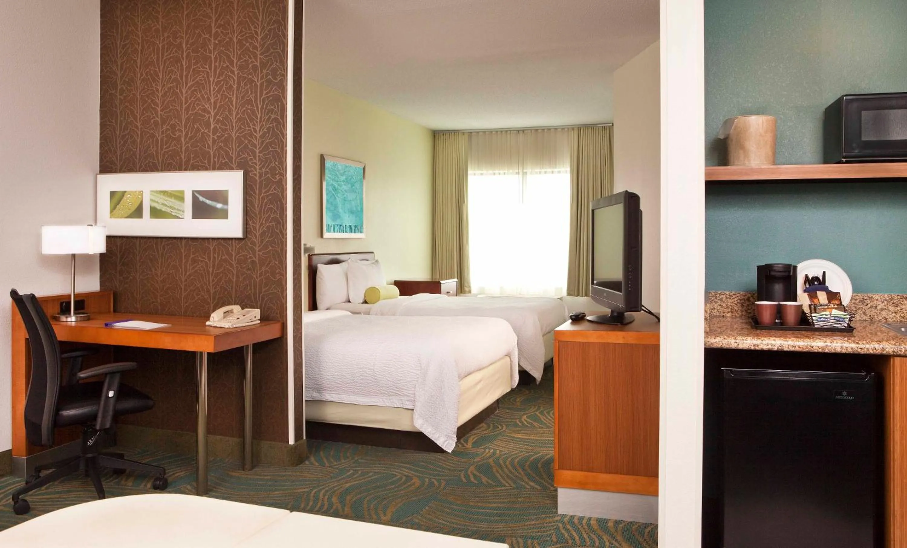 Bed in SpringHill Suites Boston Peabody